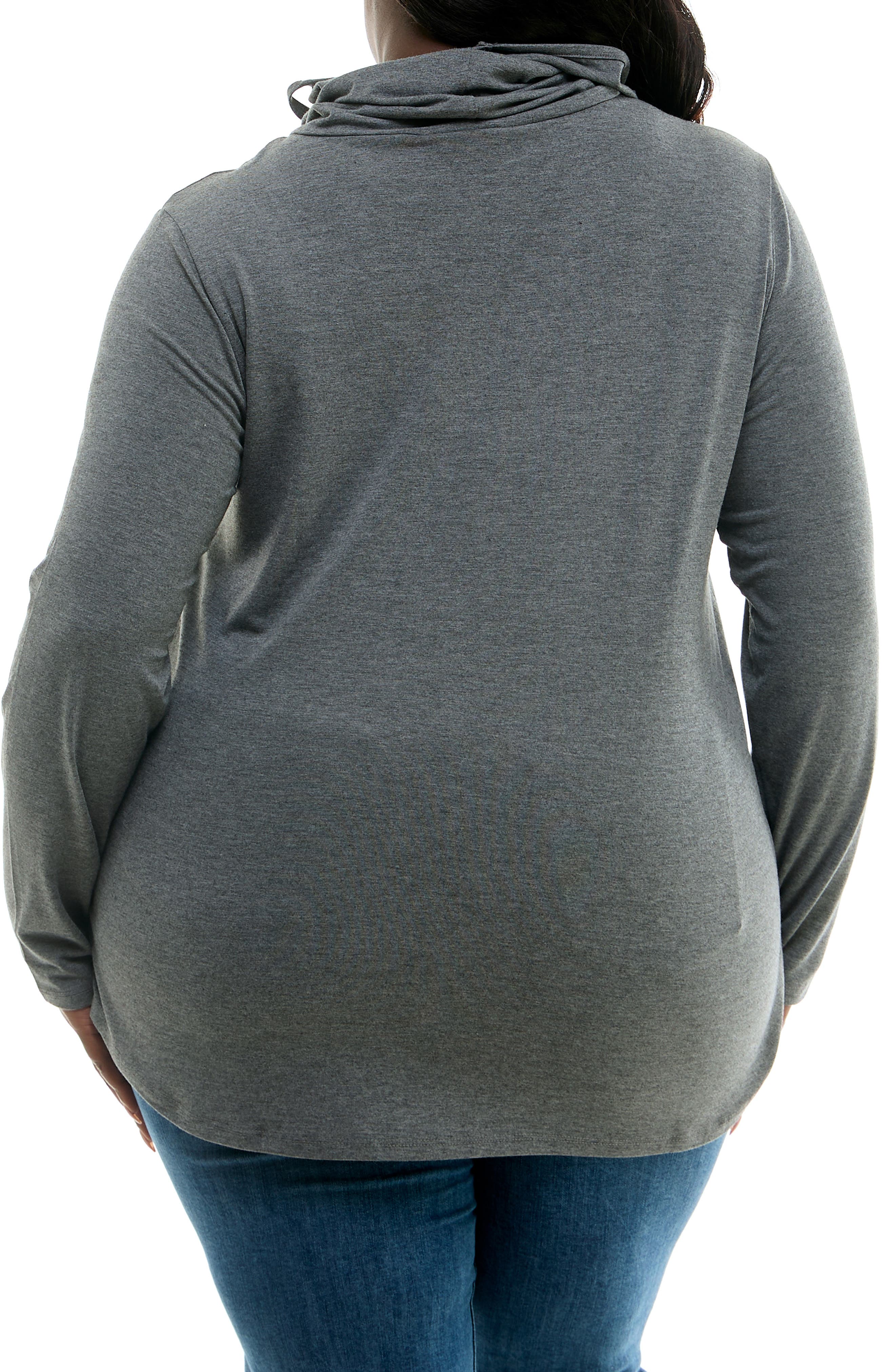 Nina Leonard Long Sleeve Curved Tunic