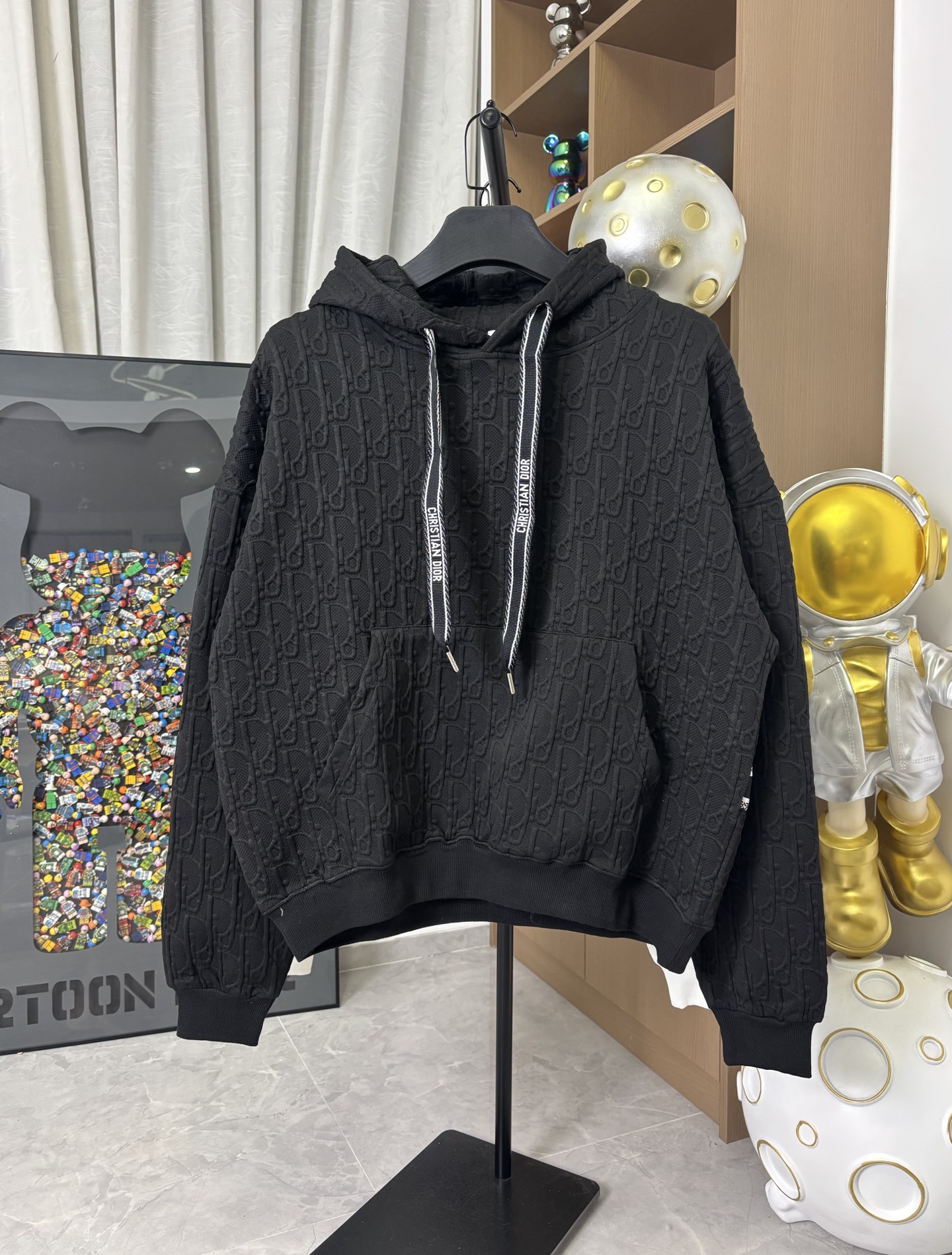Embossed Full Print Long Sleeve Hoodies