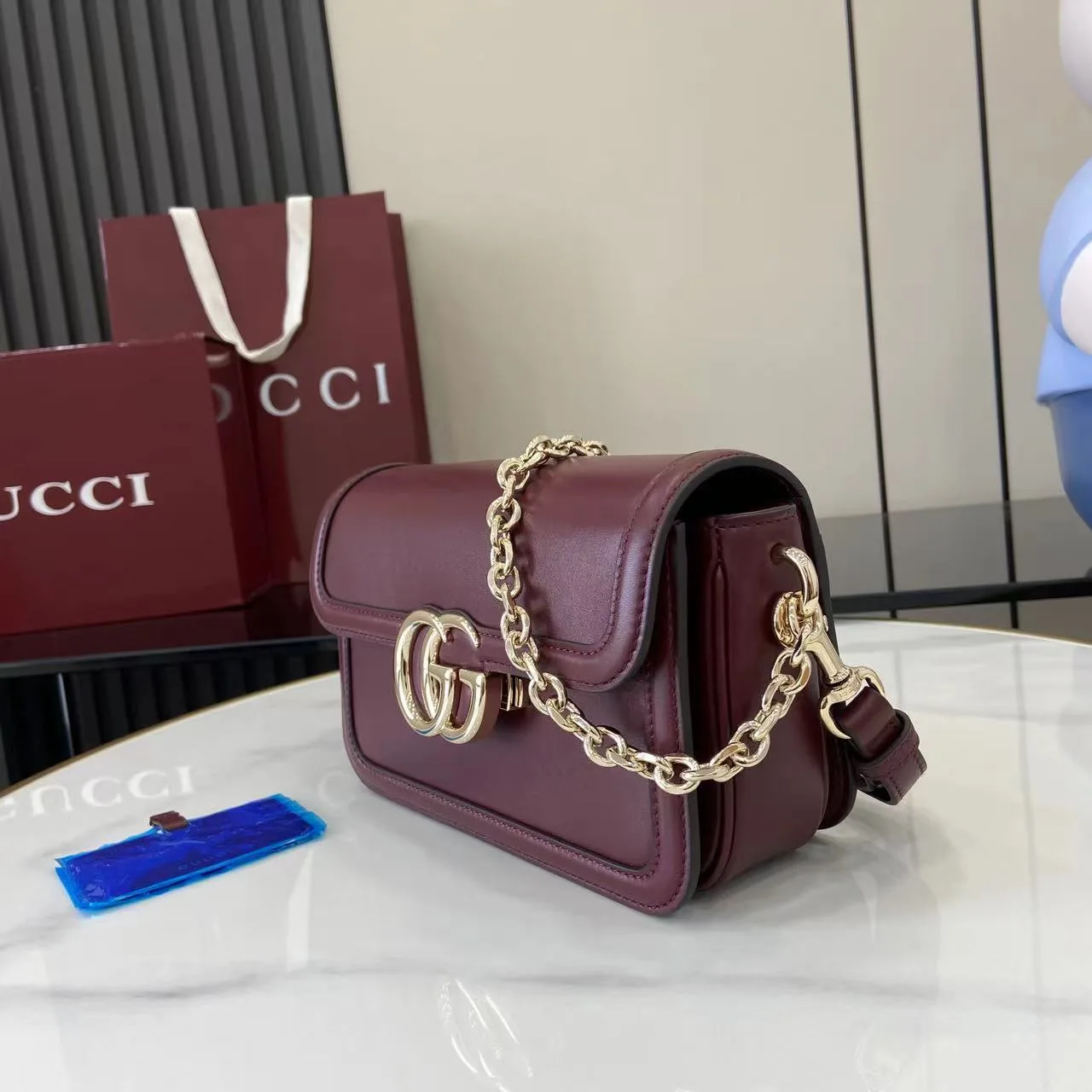 Gucci Red Smooth Leather Crossbody Bag product photo from LabelPicks