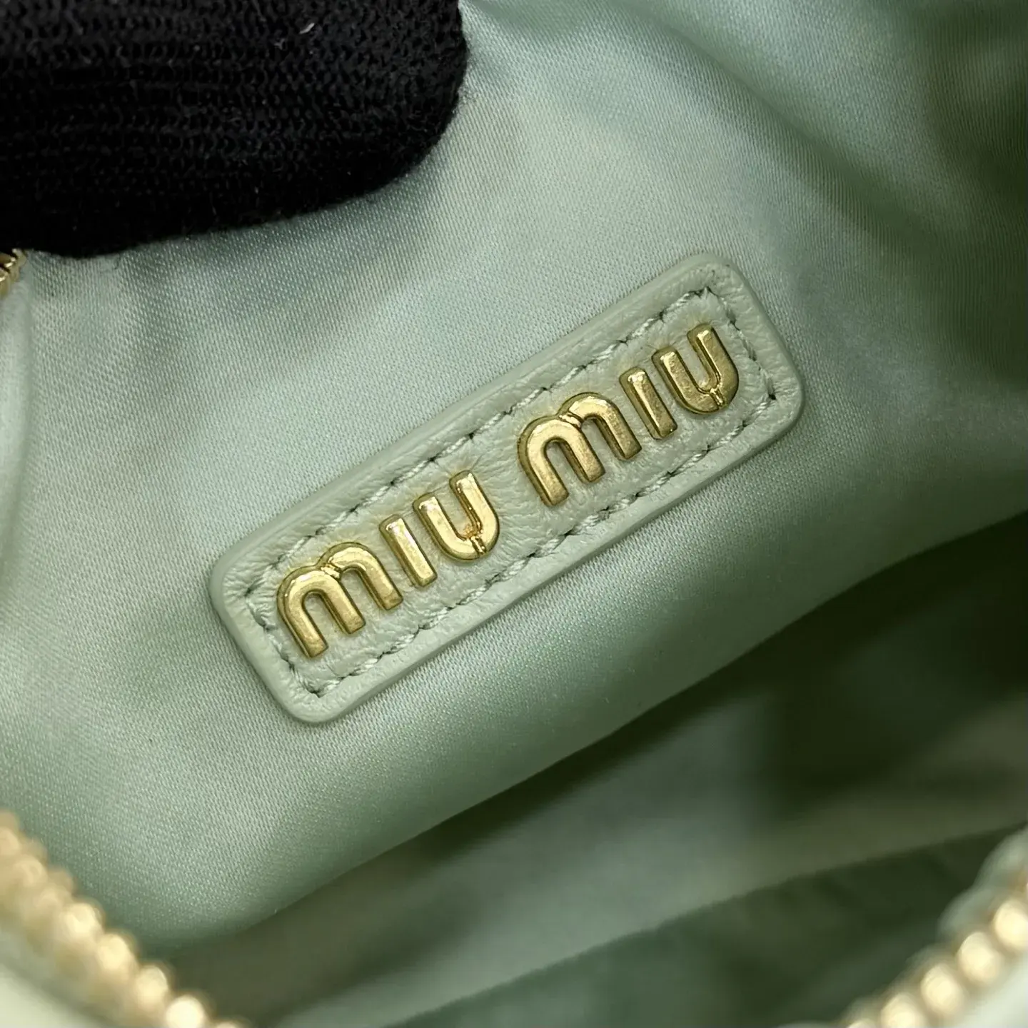 Miu Miu Matelasse Green Lambskin Shoulder Bag product photo from LabelPicks