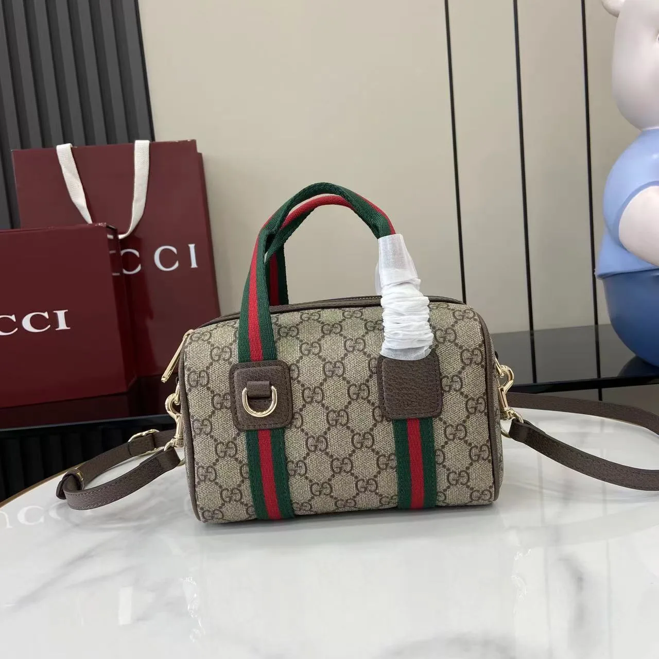 Gucci Brown Monogram Canvas Top Handle Bag product photo from LabelPicks