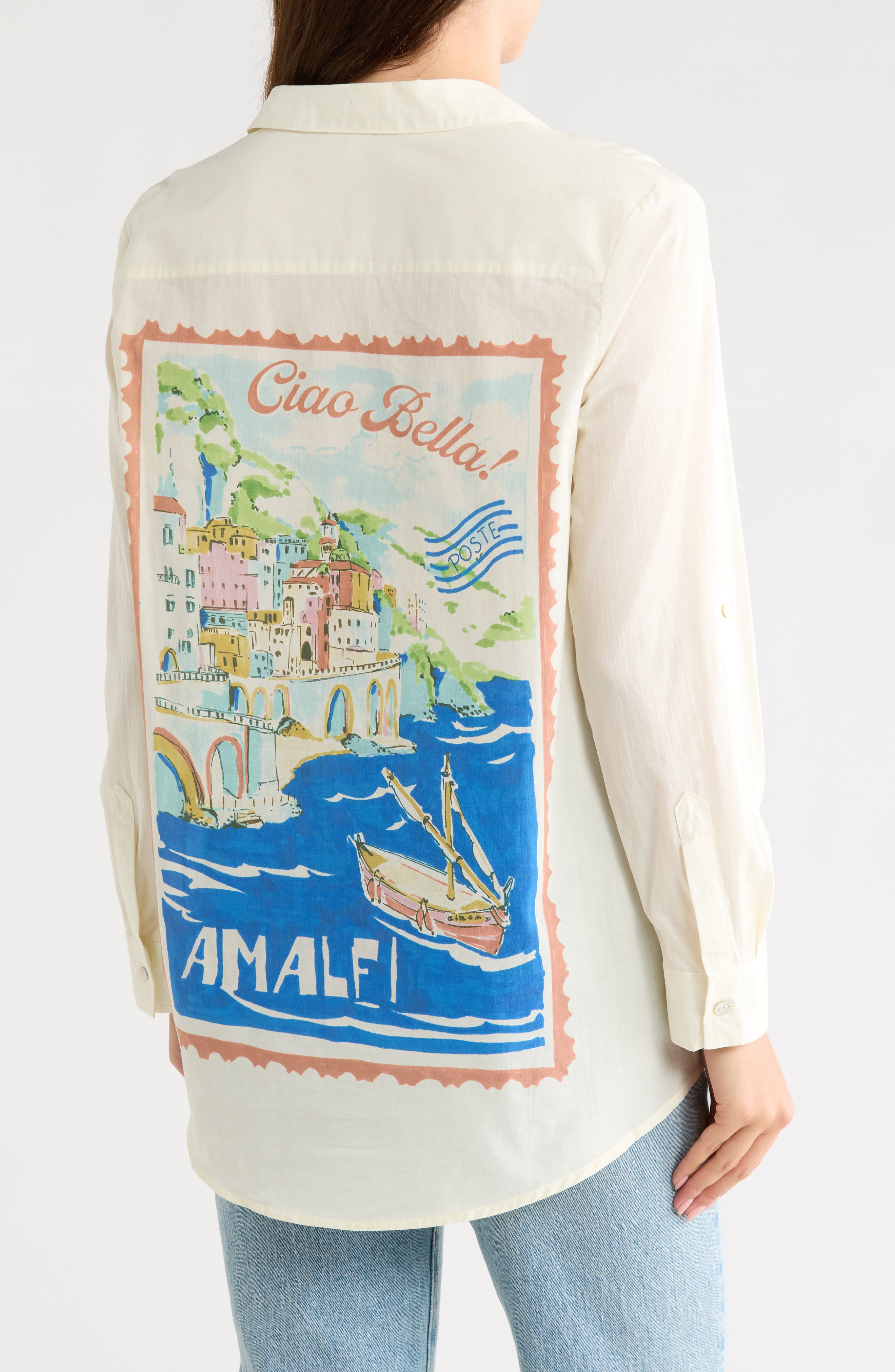 DR2 by Daniel Rainn Postcard Button-Up Shirt