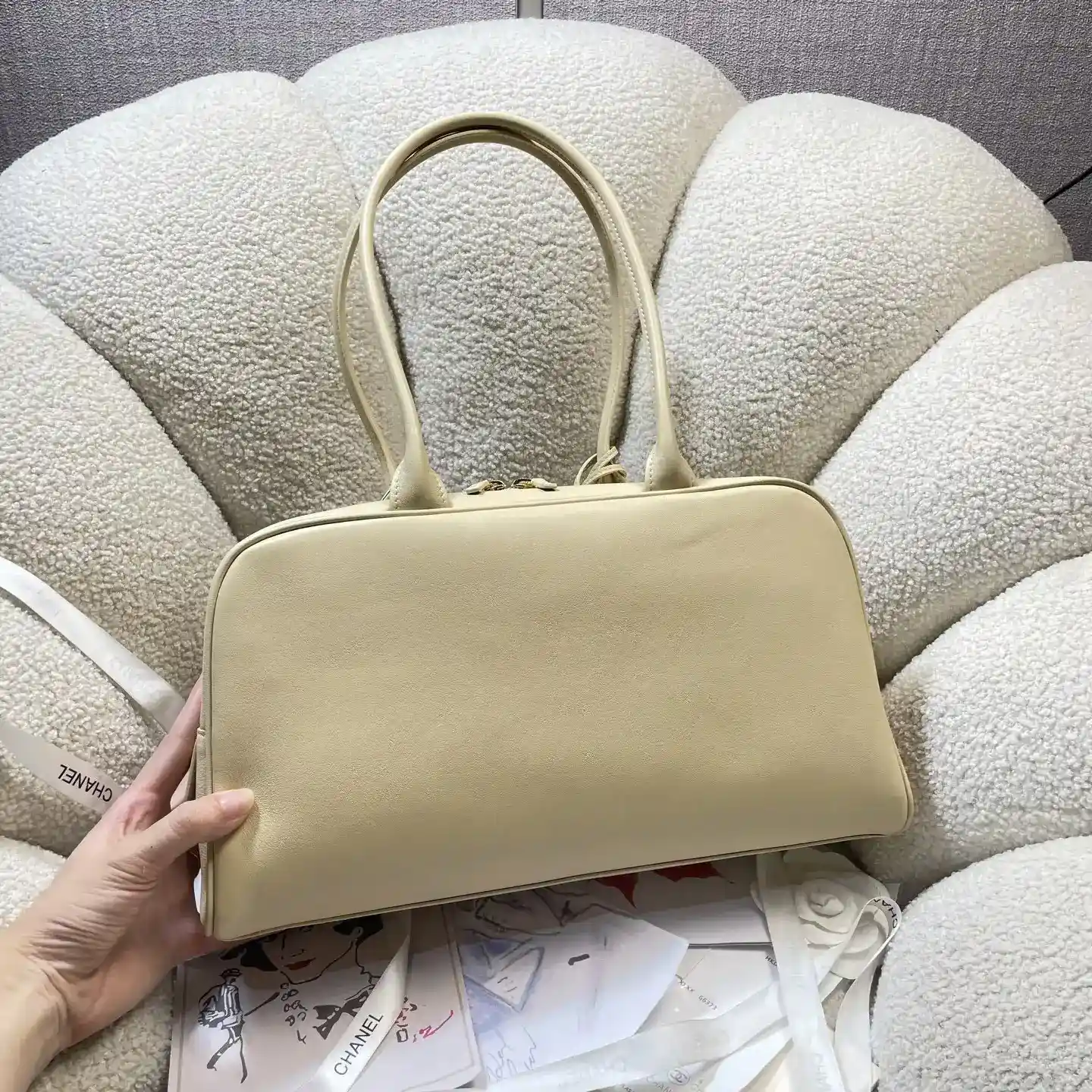 Chanel Gold Quilted Leather Top Handle Bag product photo from LabelPicks