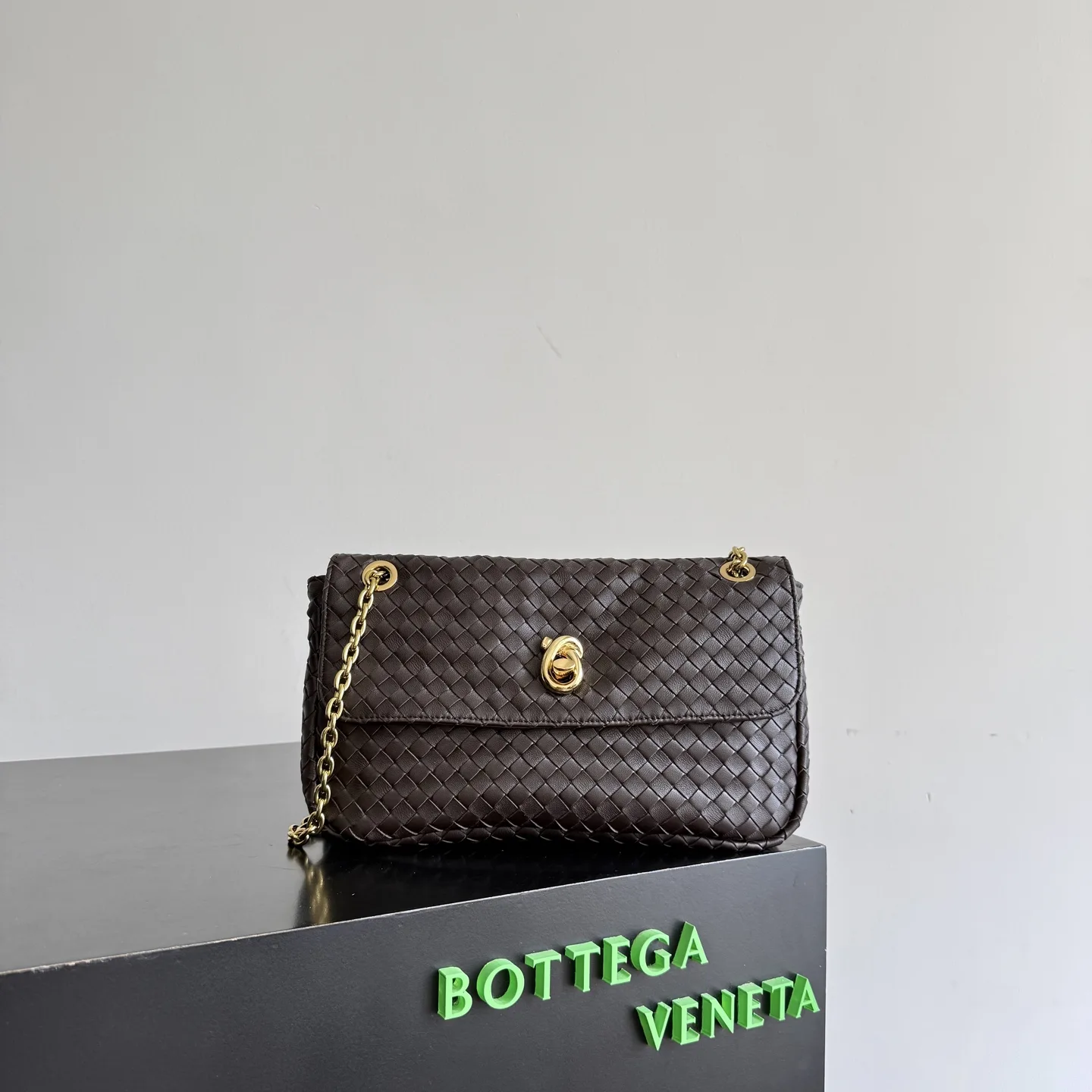 Bottega Veneta Pink Intrecciato Woven Leather Shoulder Bag product photo from LabelPicks