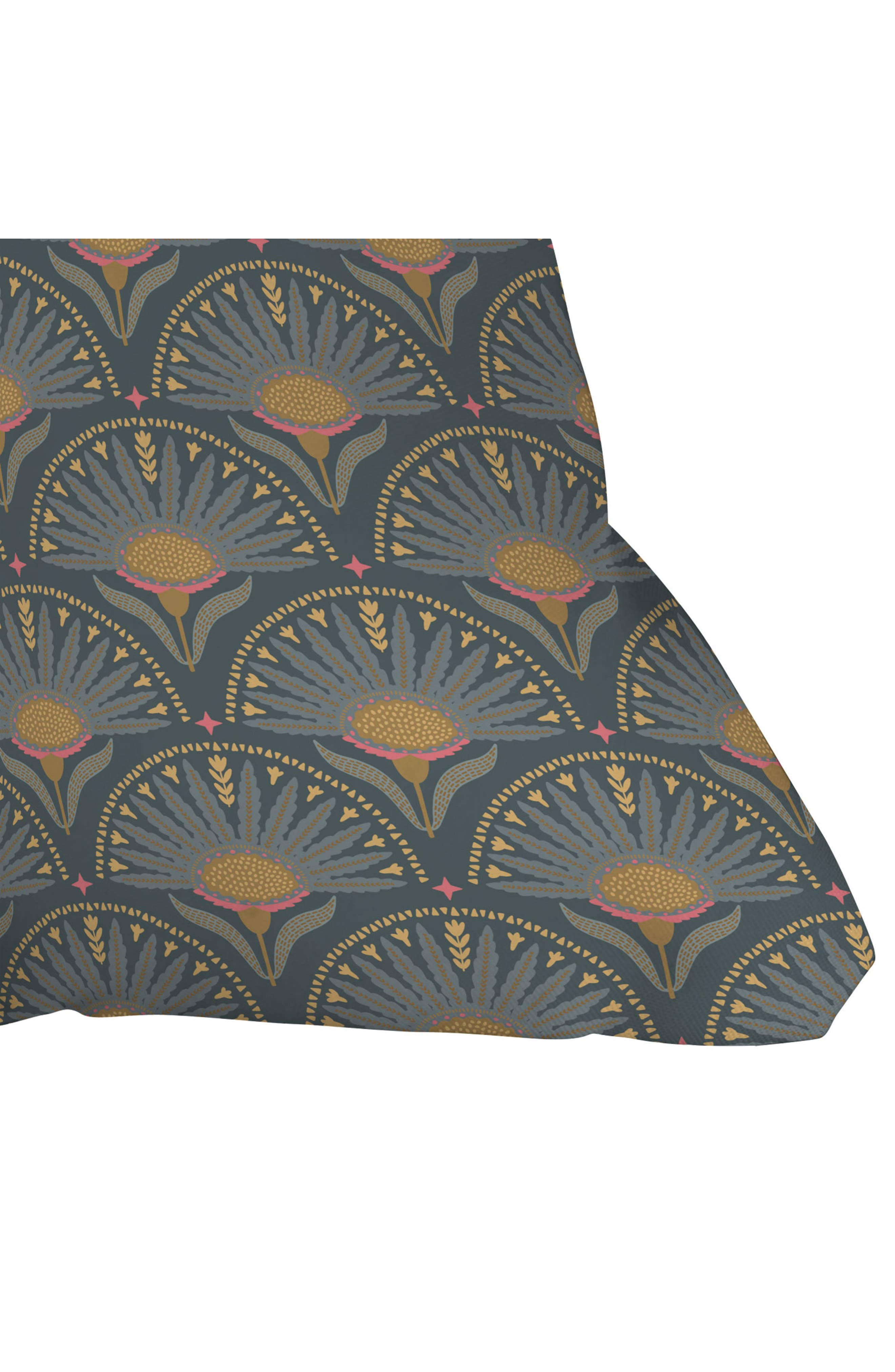 Deny Designs Floral Fan Square Throw Pillow