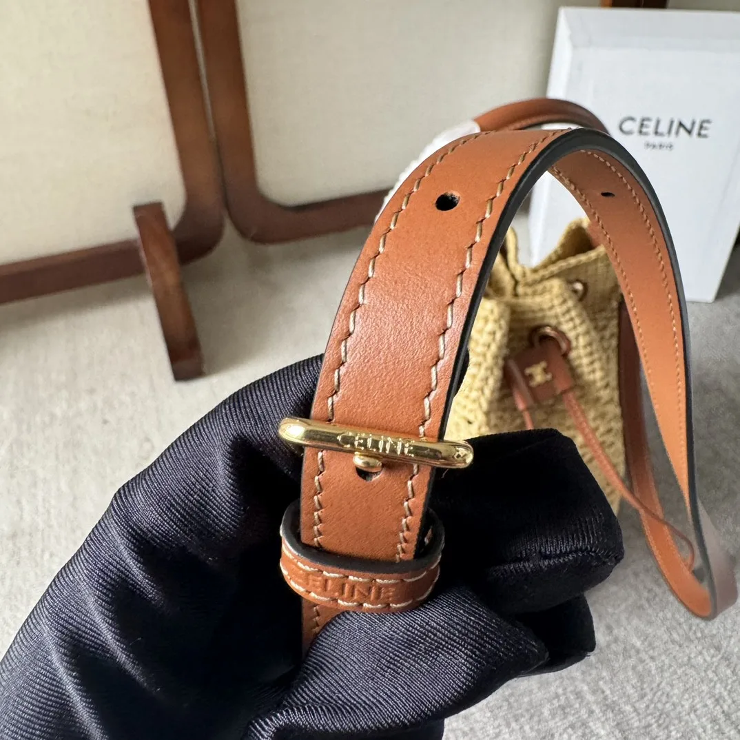 Celine Straw Woven Clara Bucket Bag product photo from LabelPicks
