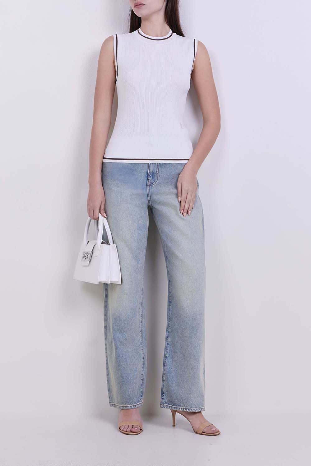 ARMANI EXCHANGE טופ סרוג בגזרת סלים
