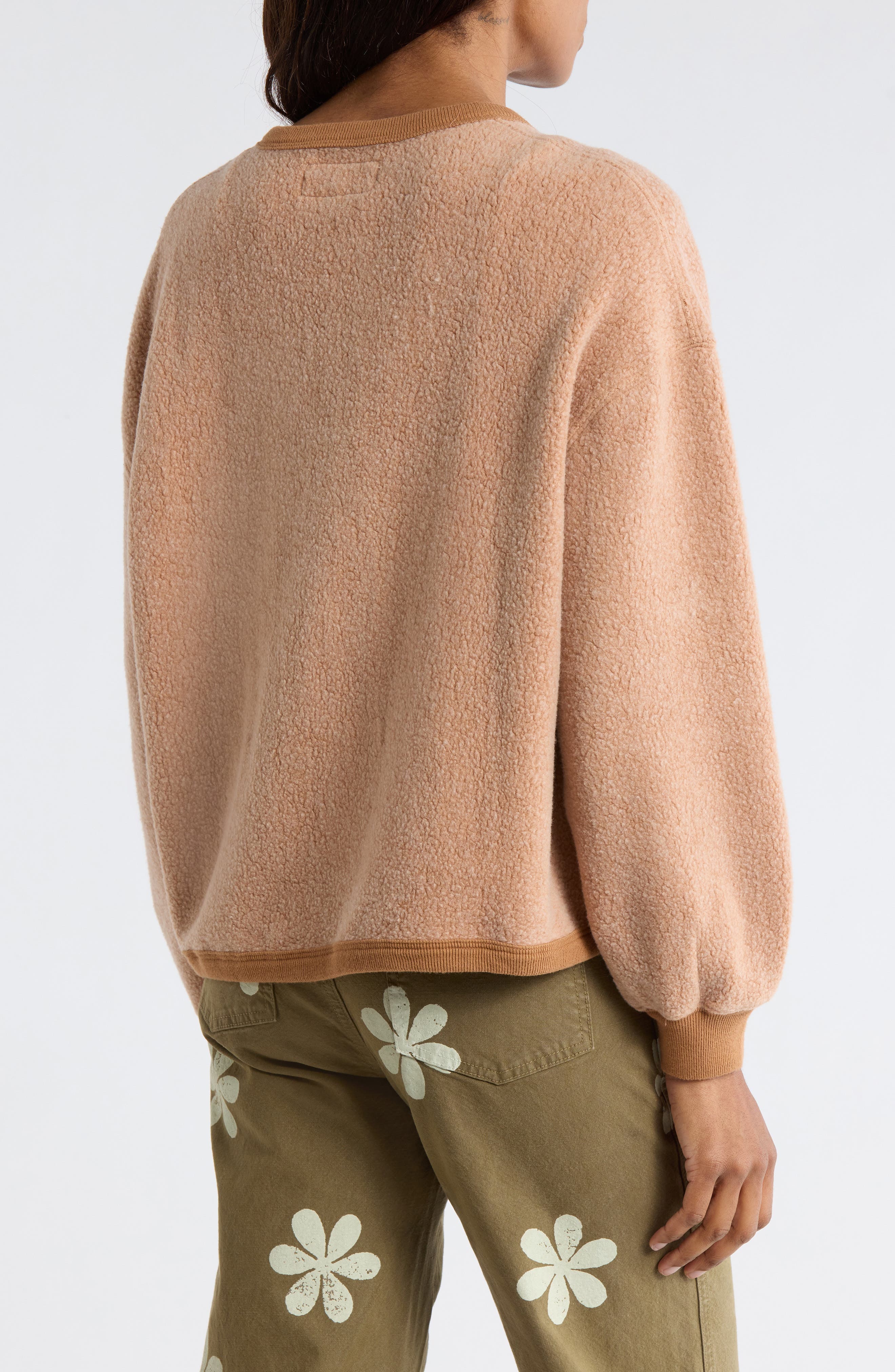 THE GREAT. The Fleece Henley Sweatshirt