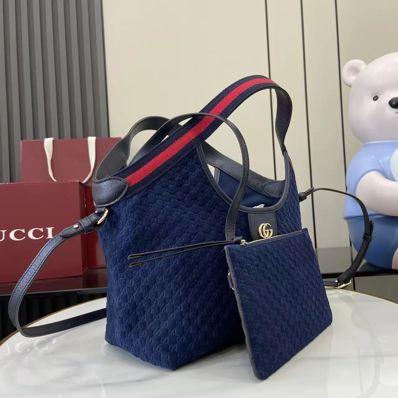 Gucci Blue GG Supreme Canvas Tote Bag product photo from LabelPicks