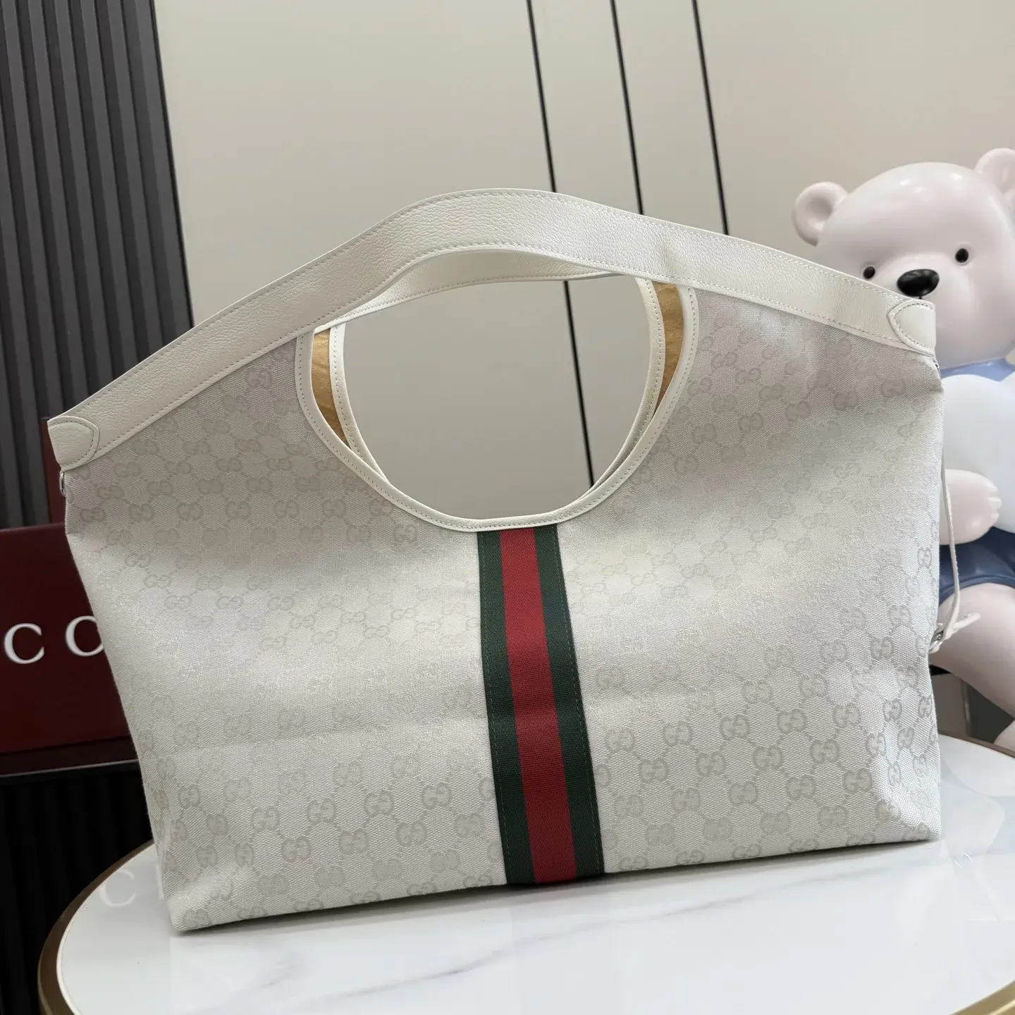 Gucci White Generation GG Supreme Canvas Tote Bag product photo from LabelPicks