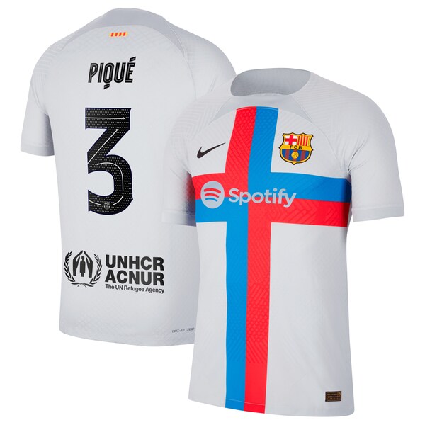 Gerard Pique Barcelona Nike 2022/23 Third Vapor Match Authentic Player Jersey - Gray