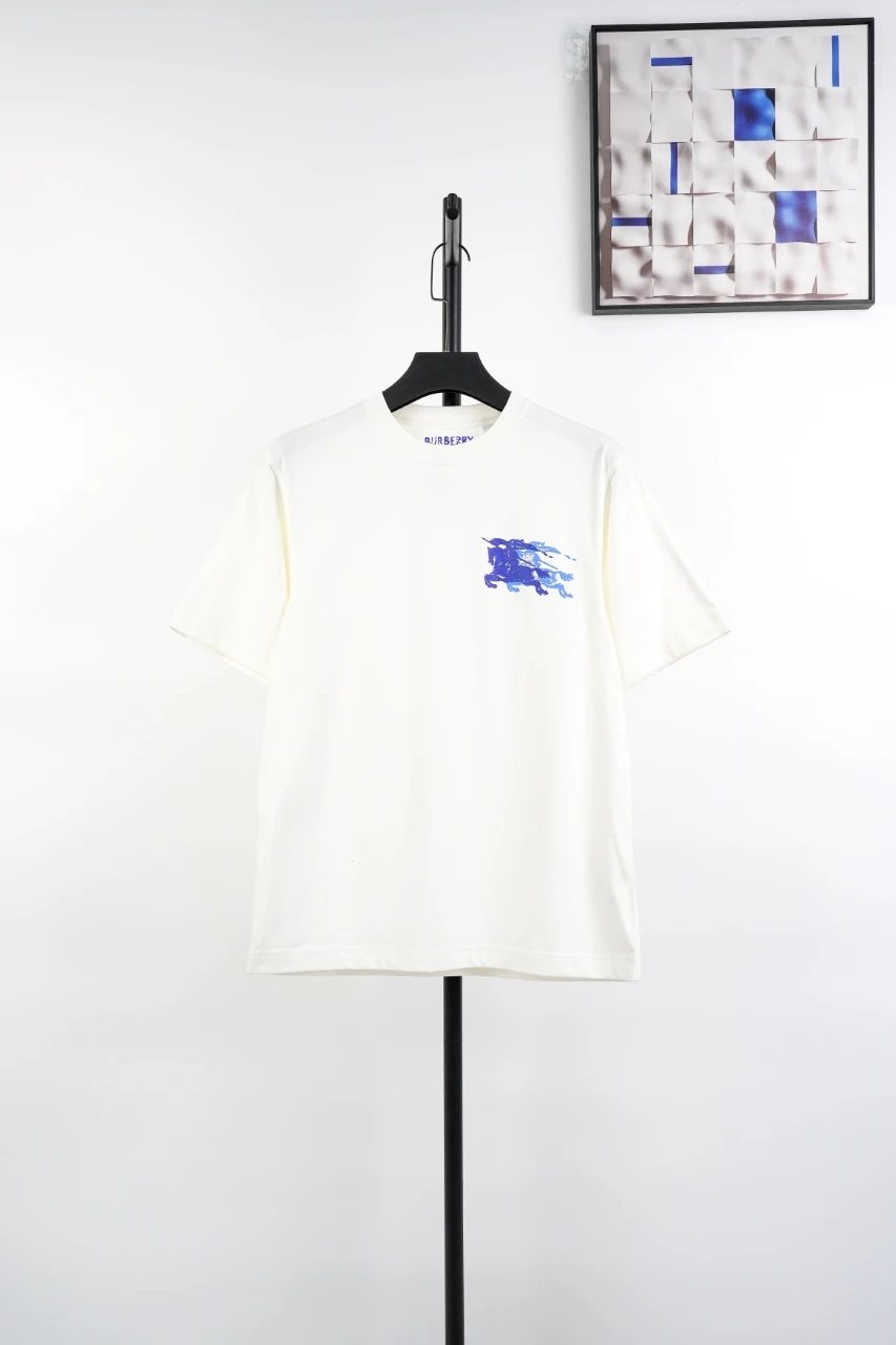 Burberry White Double Equestrian Knight Embroidered T-Shirt product photo from LabelPicks