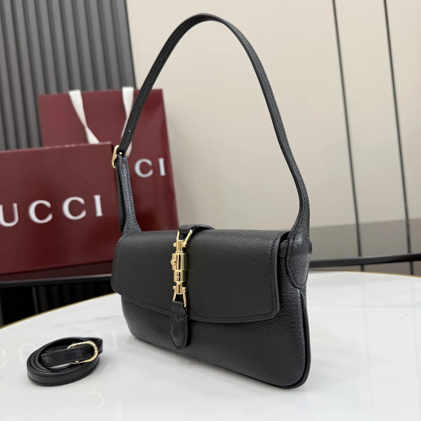 Gucci Black Jackie Quilted Leather Shoulder Bag product photo from LabelPicks