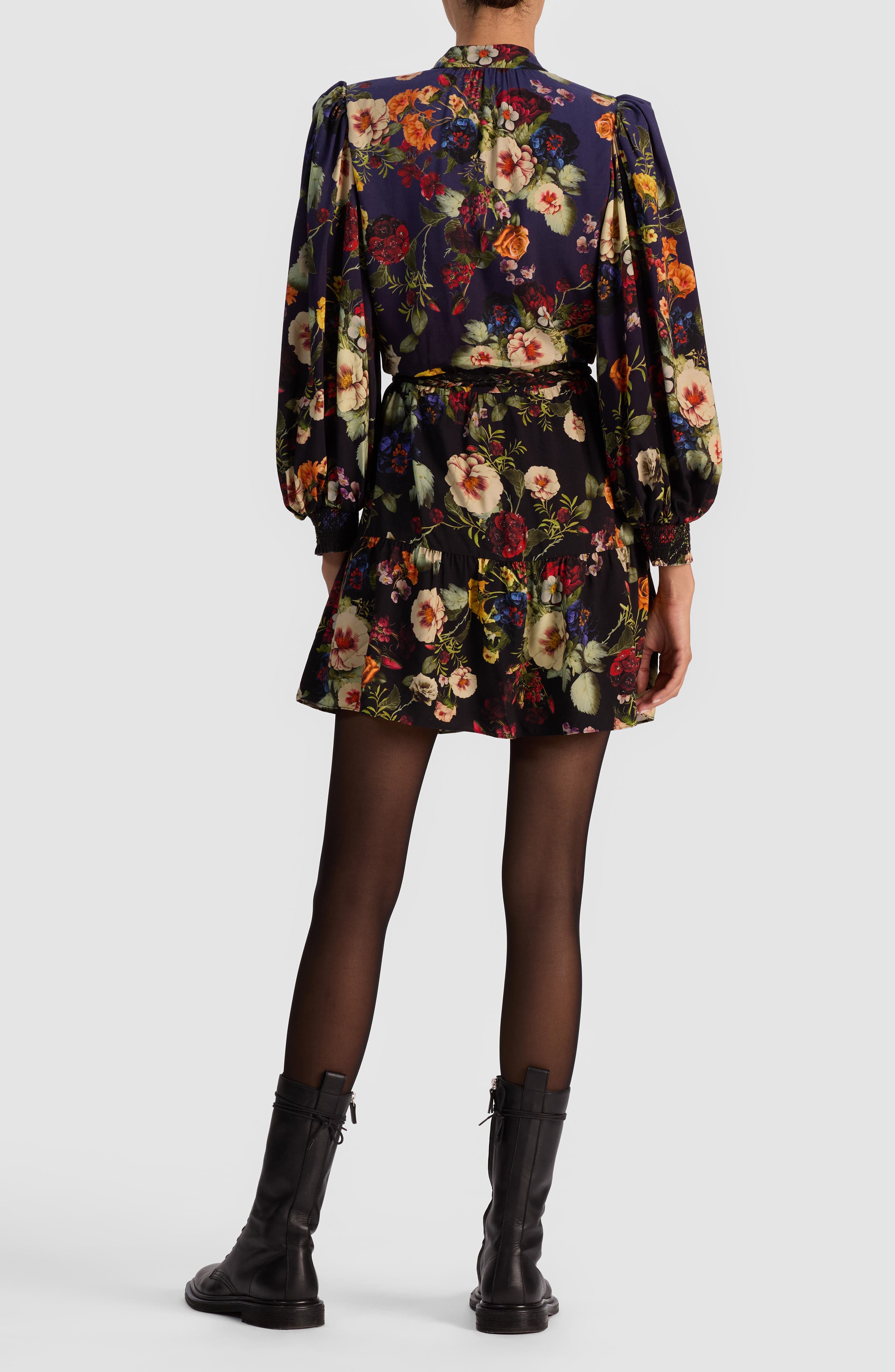 Alice + Olivia Antonette Long Sleeve Button-Up Minidress