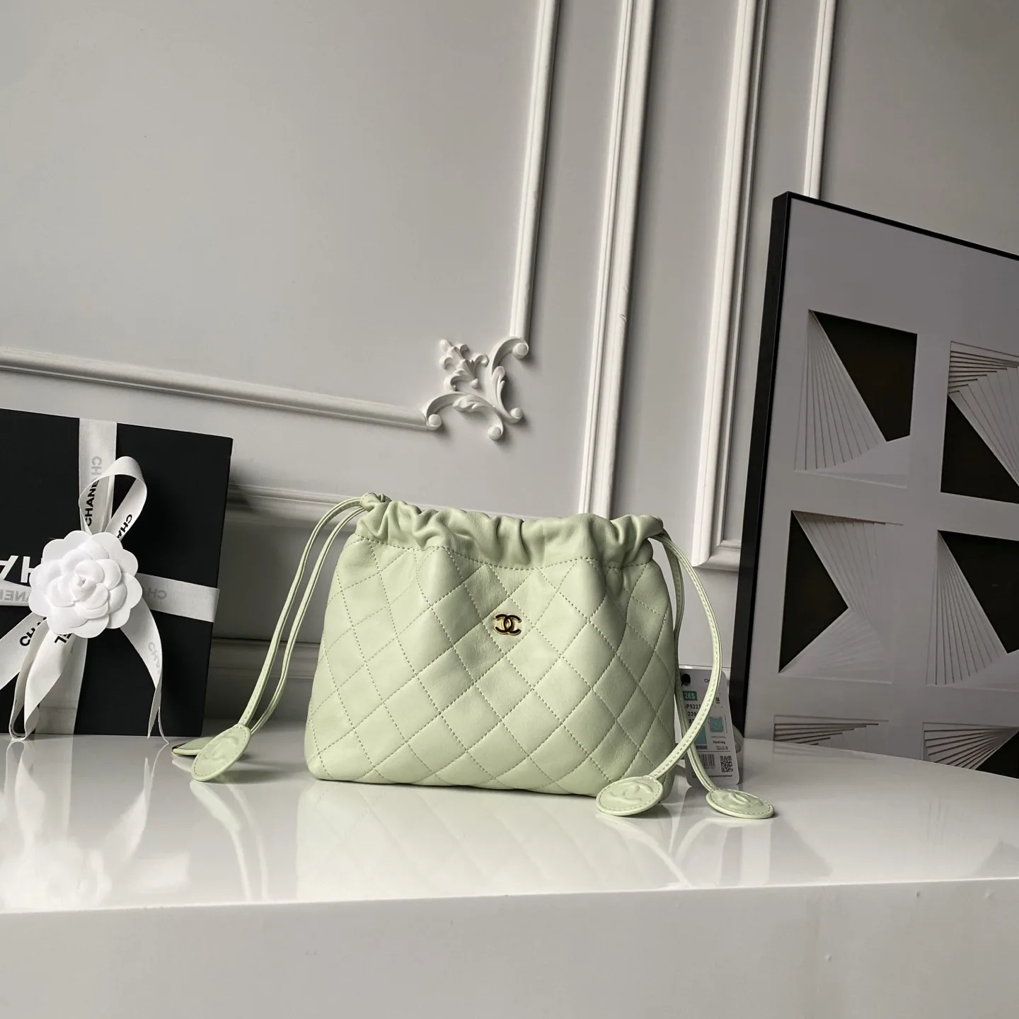 Chanel Gold Quilted Leather Bucket Bag product photo from LabelPicks