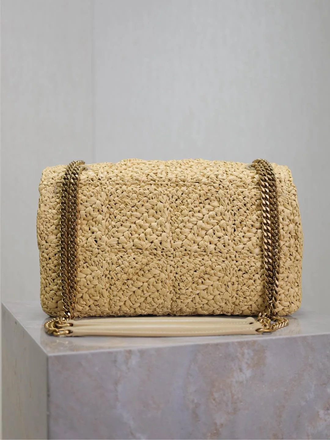Saint Laurent Straw Woven Jamie Shoulder Bag product photo from LabelPicks