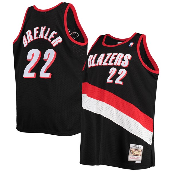 Clyde Drexler Portland Trail Blazers 1991/92 Big & Tall Hardwood Classics Swingman Jersey - Black