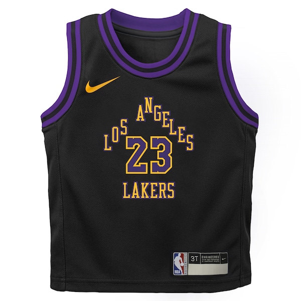 LeBron James Los Angeles Lakers Nike Preschool 2025/26 City Edition Swingman Jersey - Black