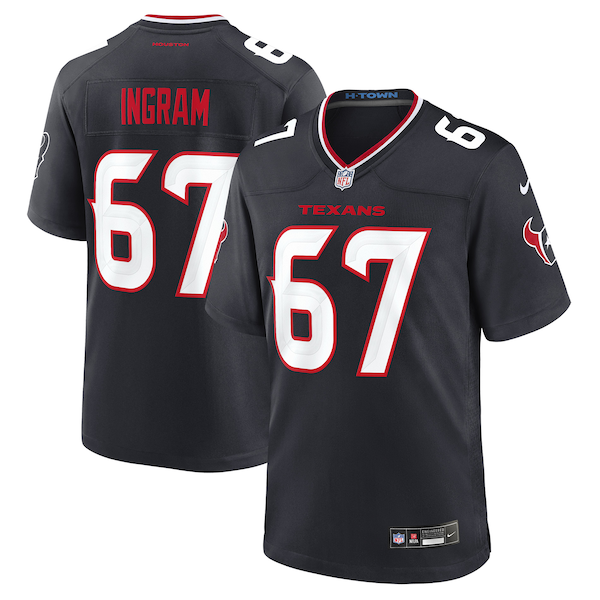 Ed Ingram Houston Texans Nike Team Game Jersey -  Navy