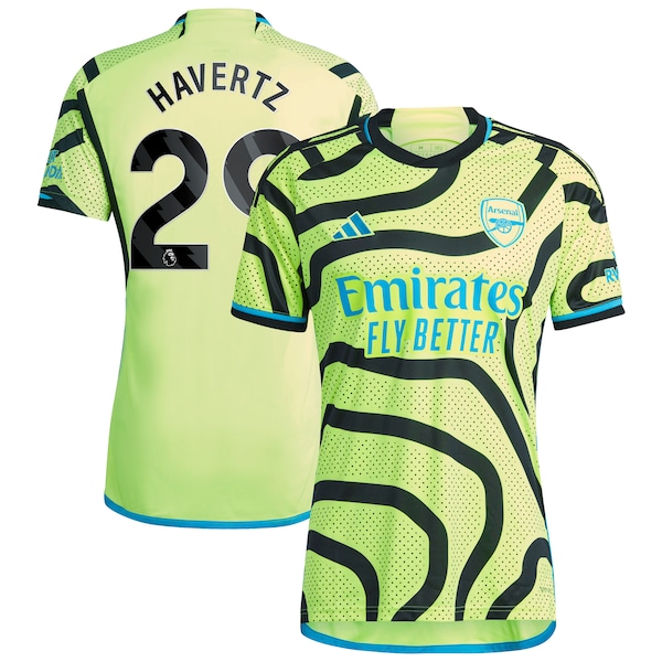 Kai Havertz Arsenal adidas 2023/24 Away Replica Player Jersey - Yellow/Green