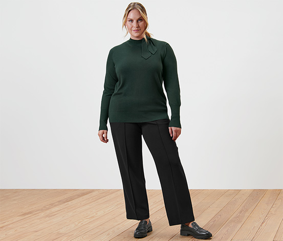 Feinstrickpullover mit Schleifendetail