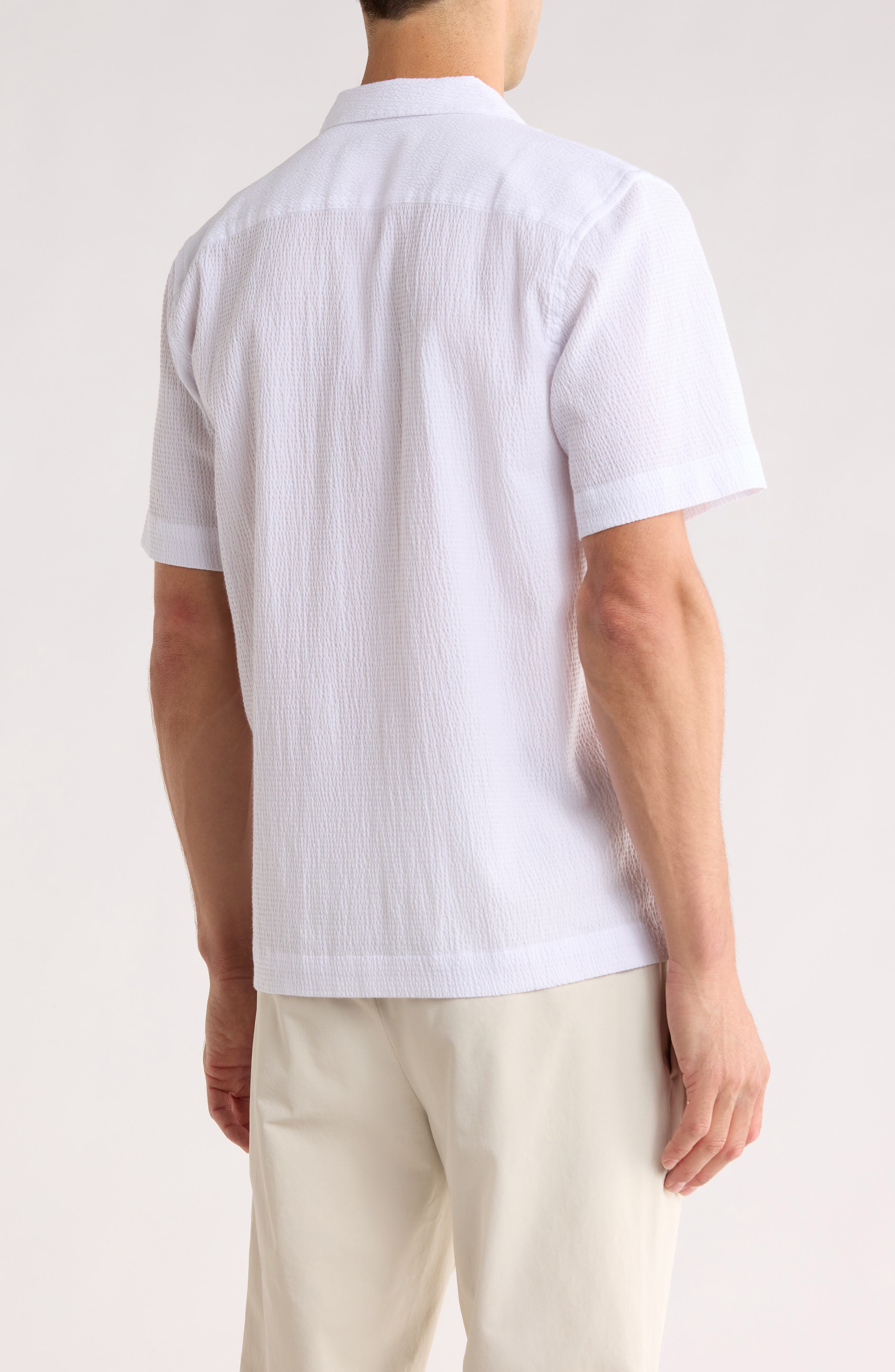 Original Penguin Seersucker Short Sleeve Camp Shirt