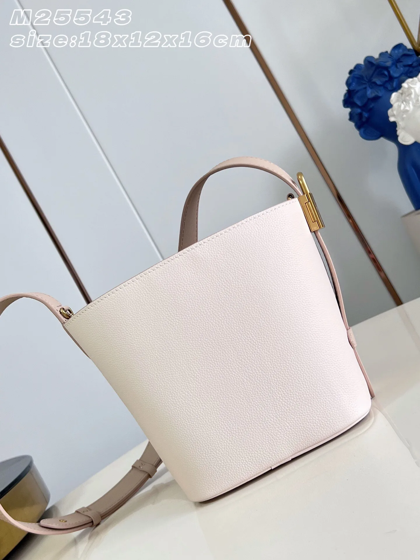 Louis Vuitton Pink Grained Leather Bucket Bag product photo from LabelPicks