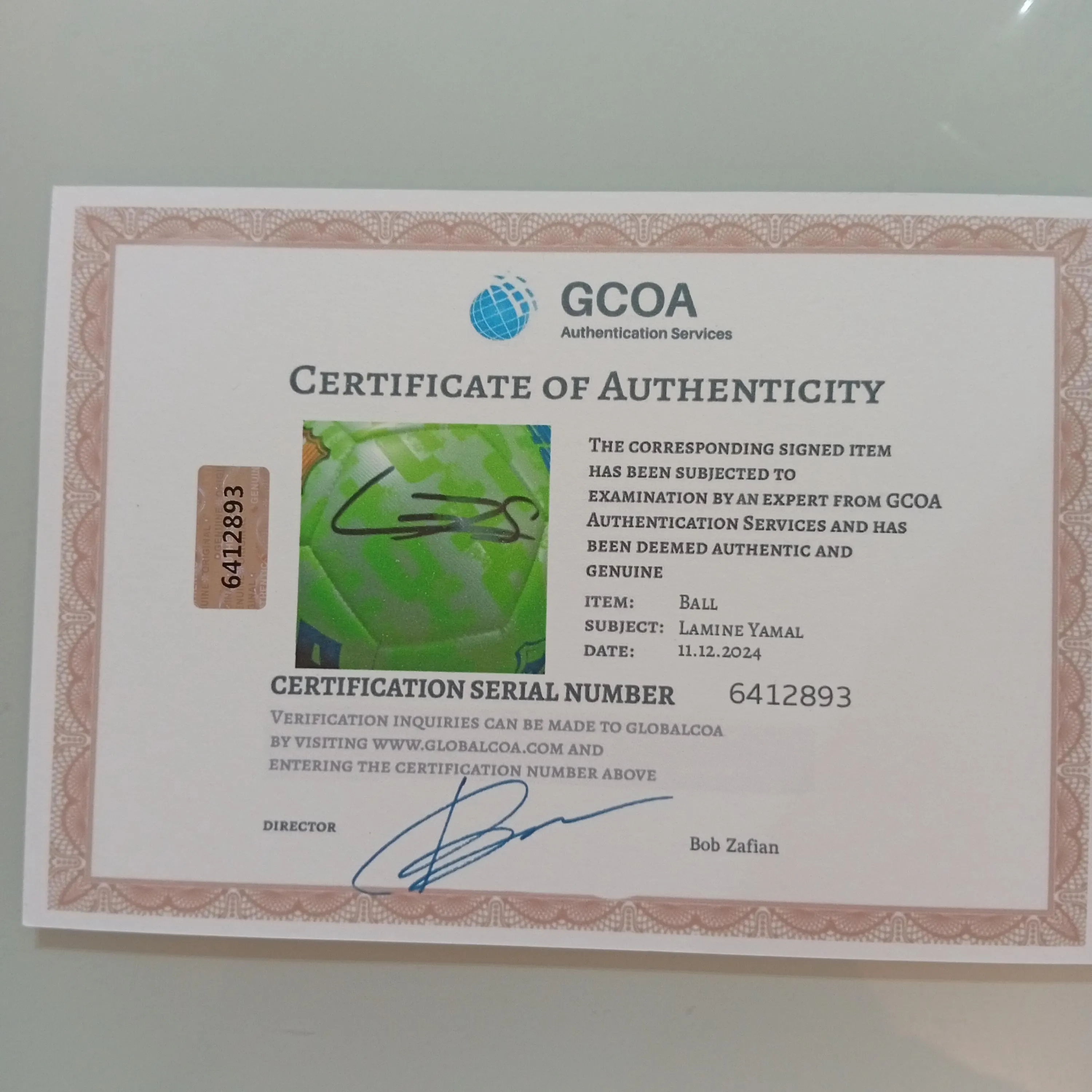 Lamine Yamal Signed Autographed Barcelona FC Ball Official With COA
