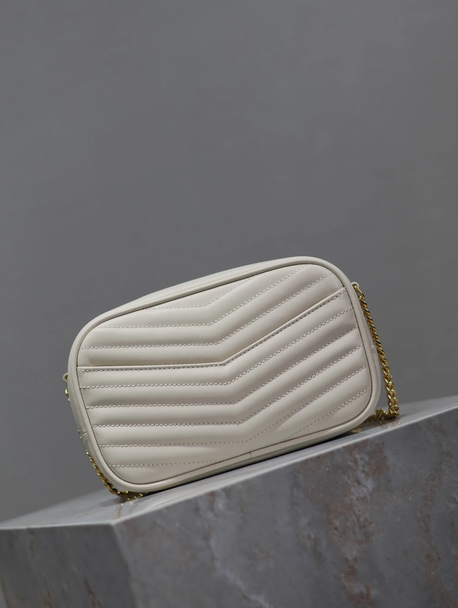 Saint Laurent White Calfskin Crossbody Bag product photo from LabelPicks