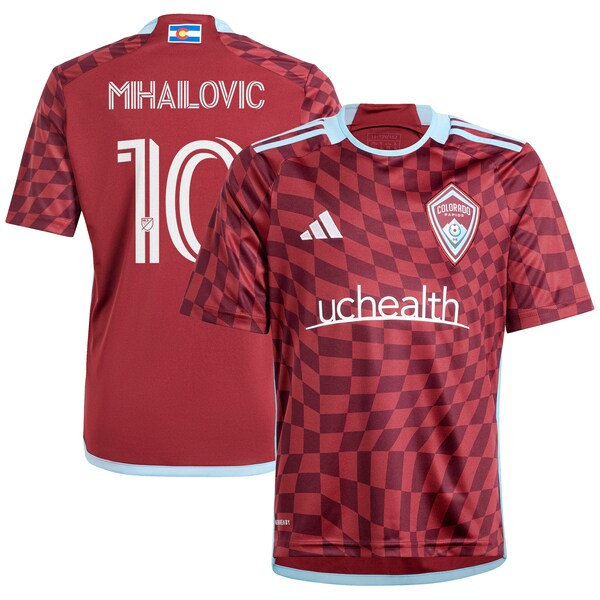 Djordje Mihailovic Colorado Rapids adidas Youth 2024 One Flag Kit Replica Player Jersey - Burgundy