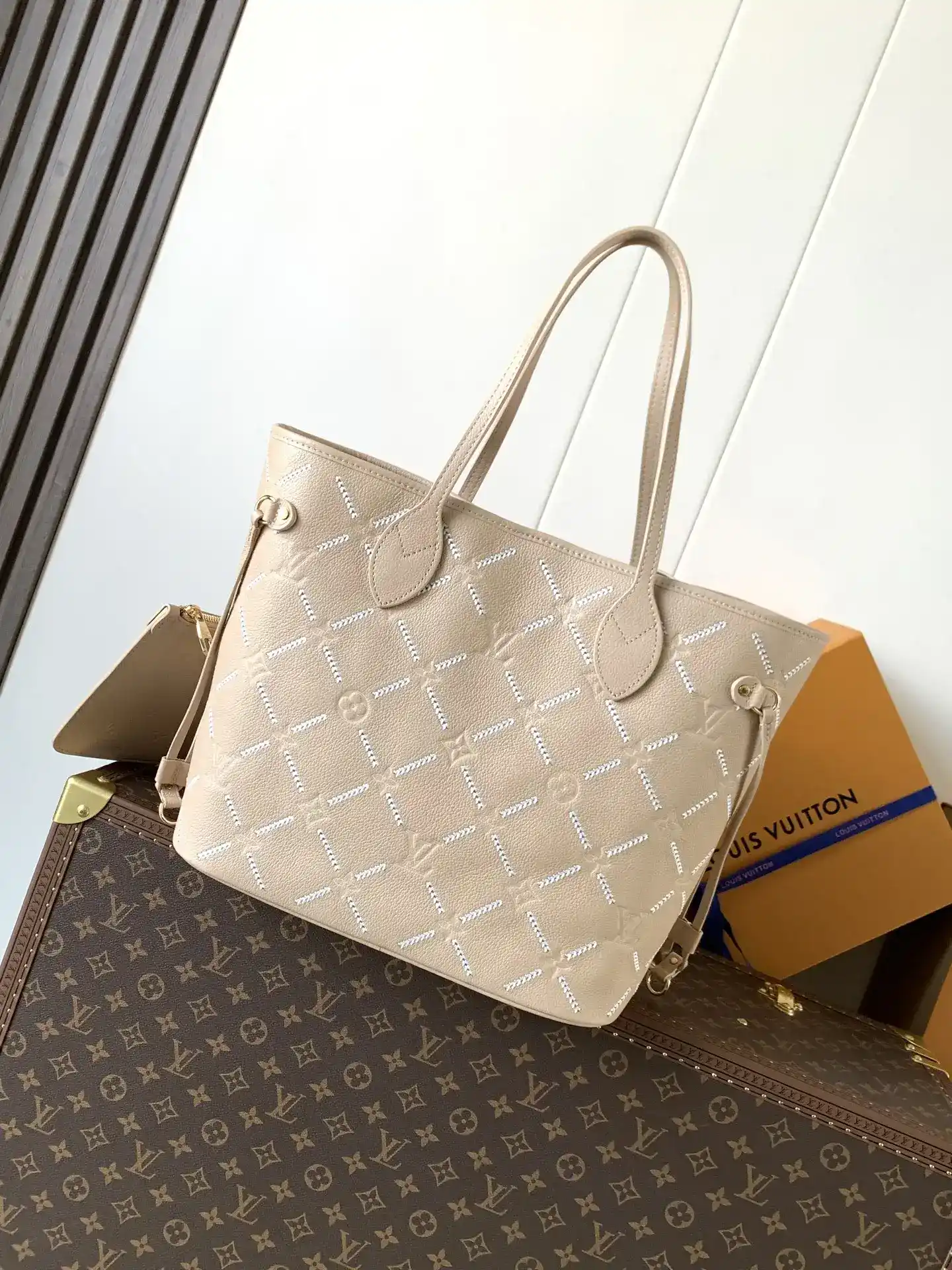 Louis Vuitton Black Neverfull Calfskin Tote Bag product photo from LabelPicks