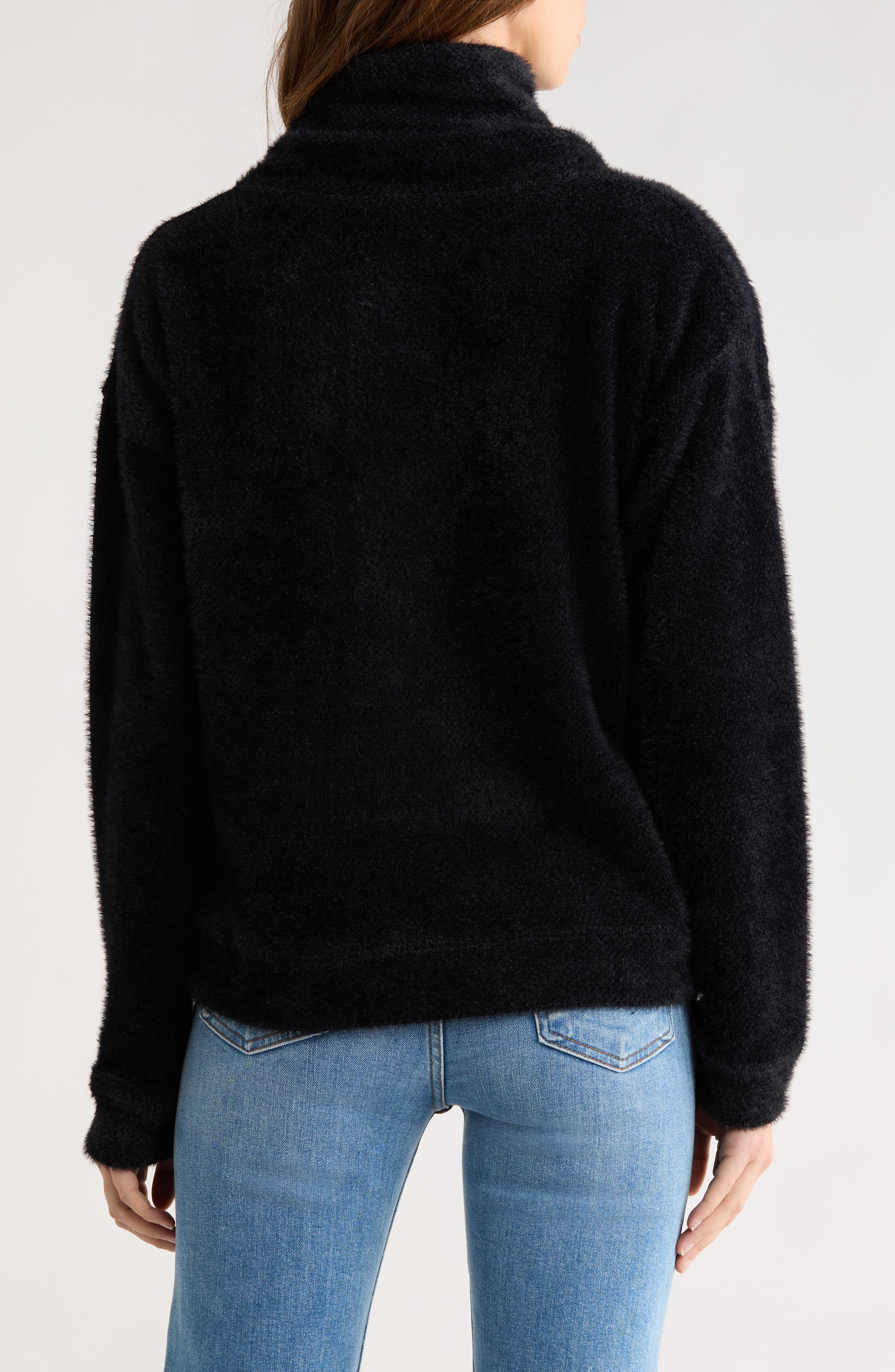 Splendid Rowan Fuzzy Cowl Neck Sweater