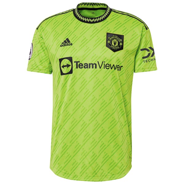 Tyrell Malacia Manchester United adidas 2022/23 Third Authentic Player Jersey - Neon Green