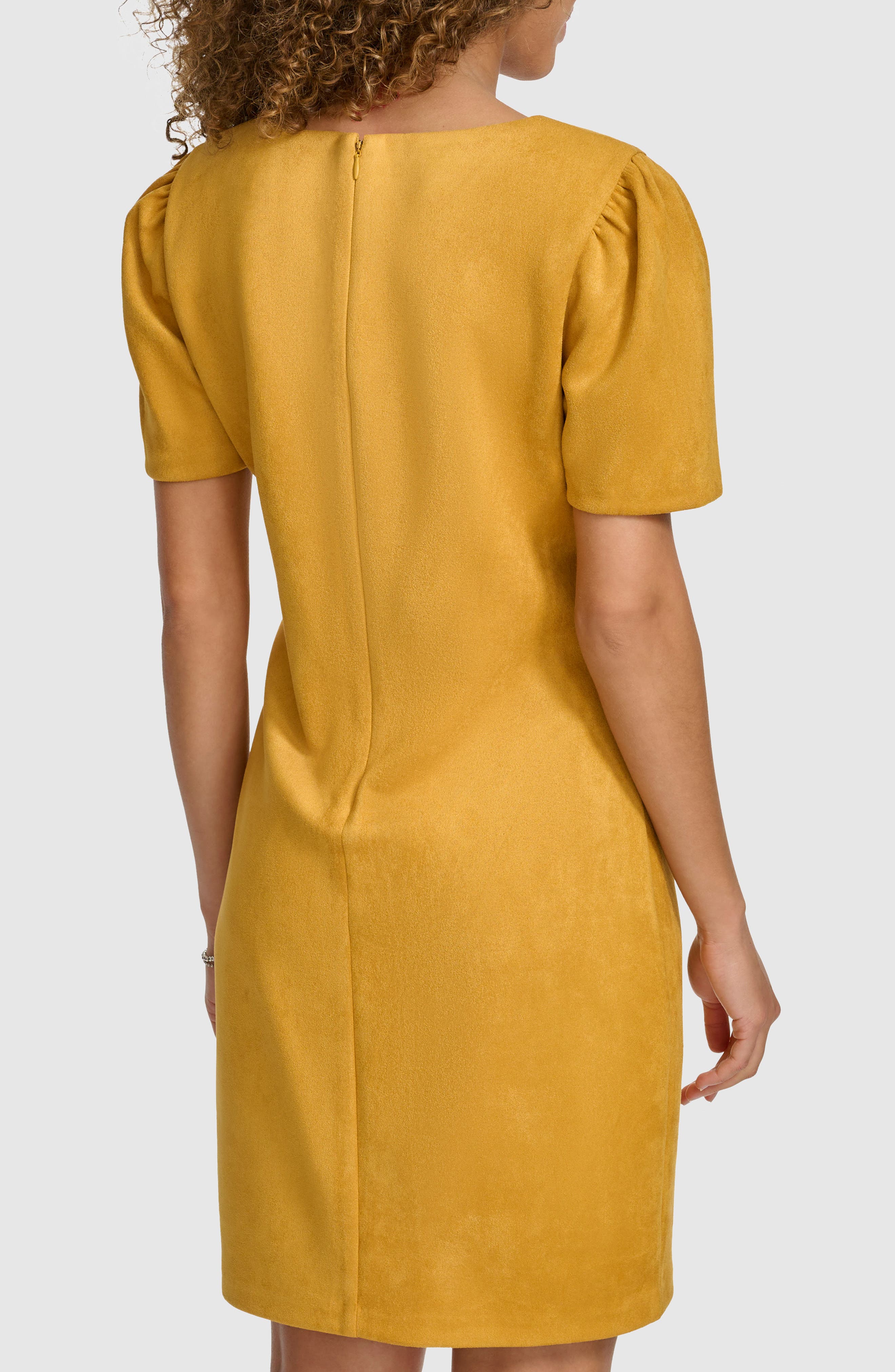 Kensie Stretch Faux Suede Shift Minidress