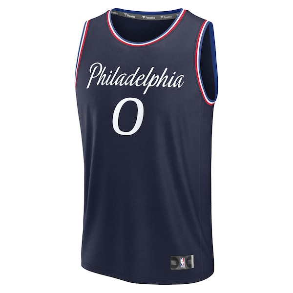Tyrese Maxey Philadelphia 76ers  2025/26 City Edition Fast Break Jersey - Navy