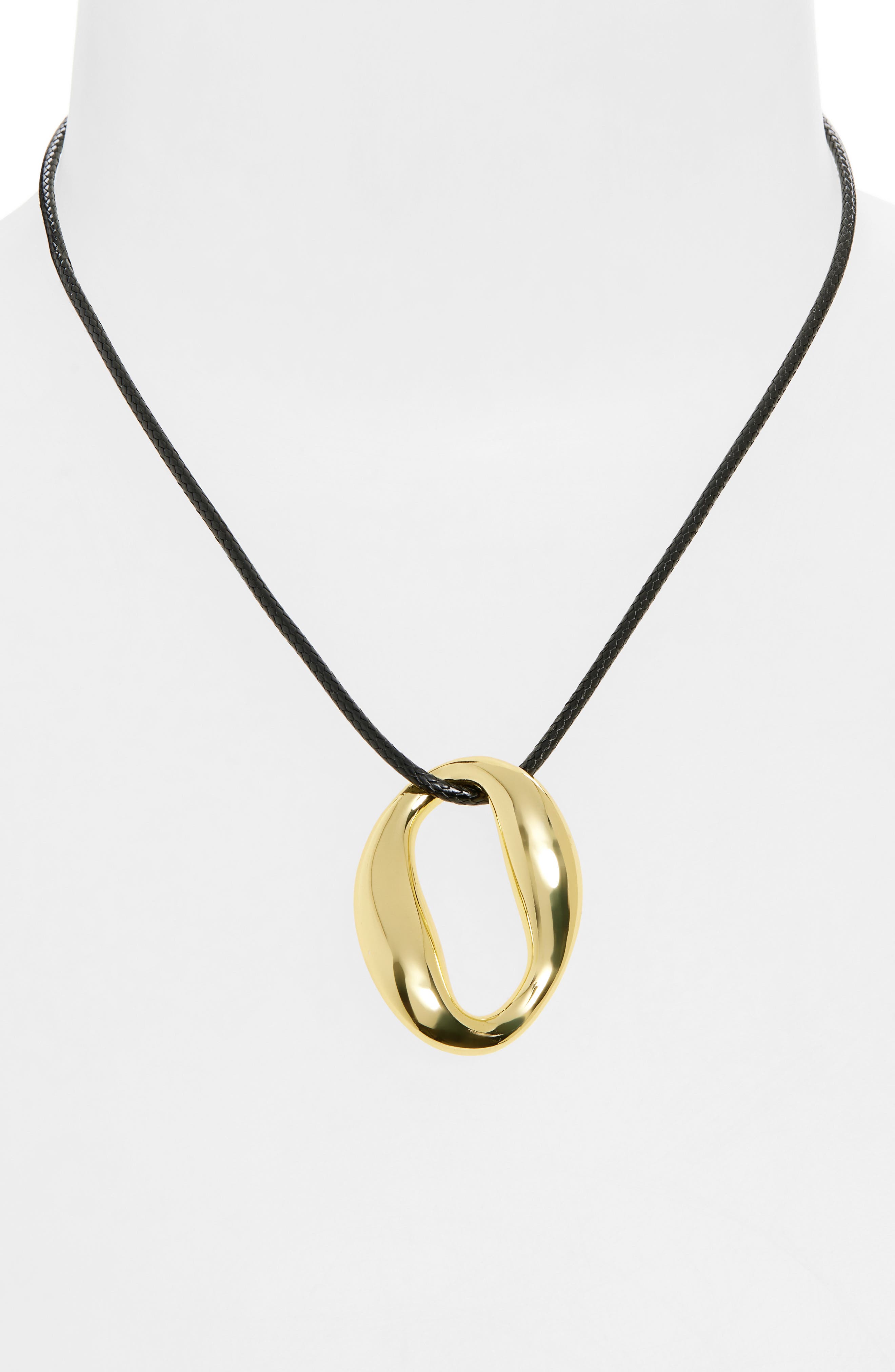 ARGENTO VIVO Abstract Pendant Cord Necklace