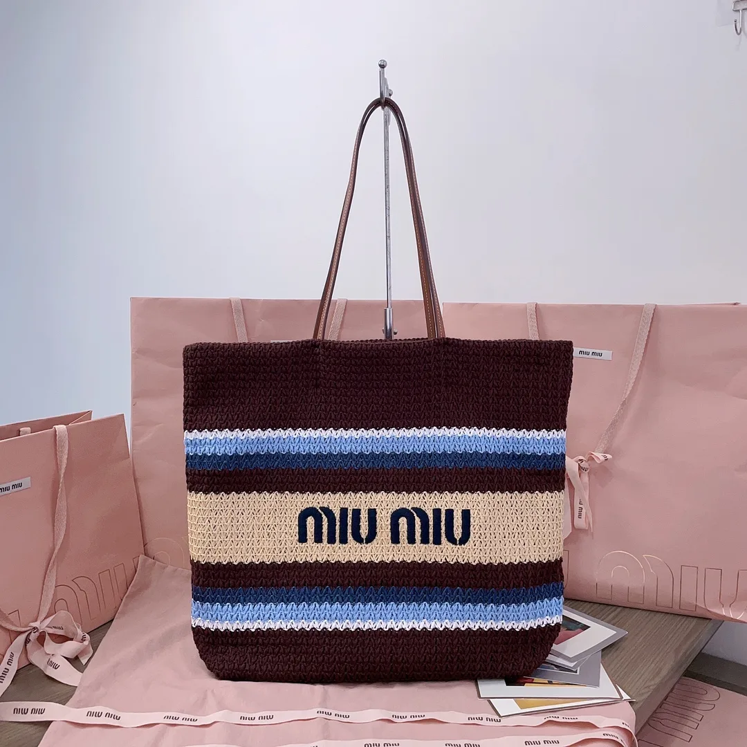 Miu Miu Straw Woven Tote Bag product photo from LabelPicks
