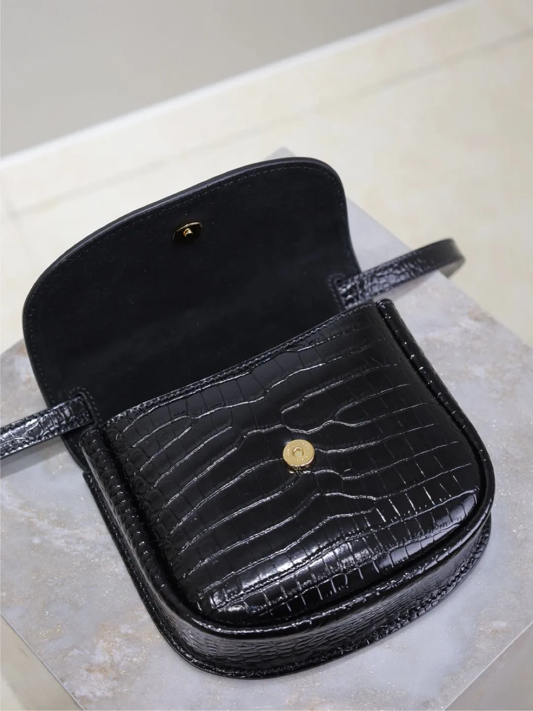 Saint Laurent Gold Calfskin Shoulder Bag product photo from LabelPicks
