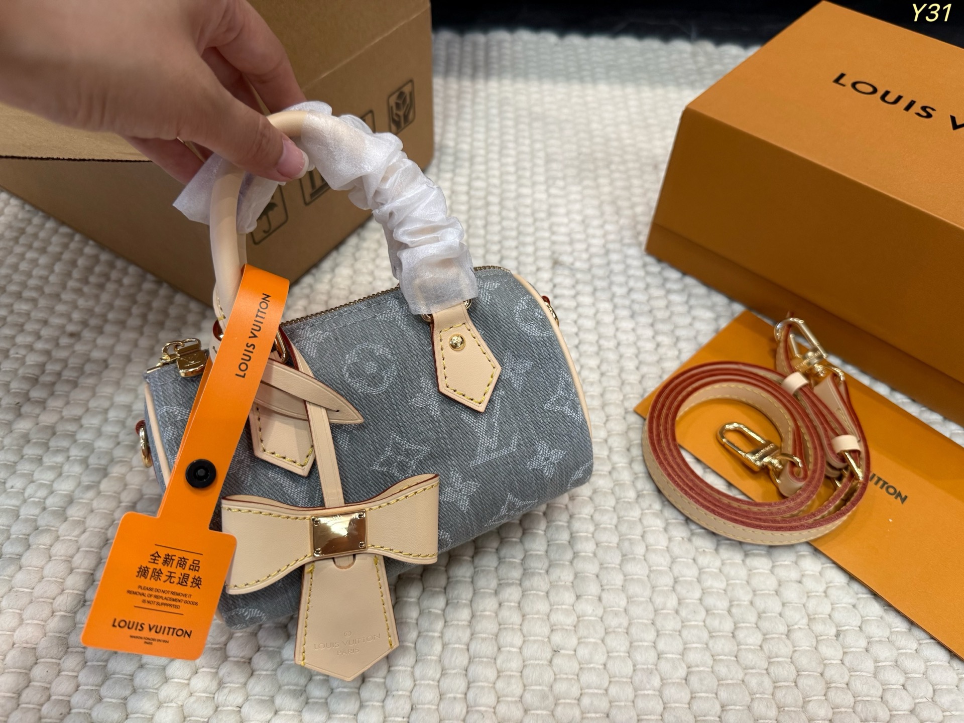 LV Nano 16 Denim Speedy Bag