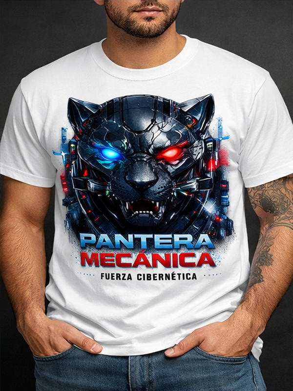 Remera Pantera Mecánica | Streetwear Cyber Unisex