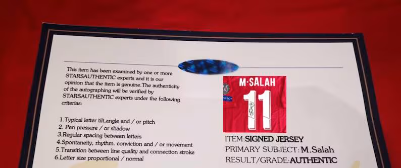 Mo Salah SIGNED Liverpool 19/20 UCL Final Home Jersey/Shirt - COA - 2020