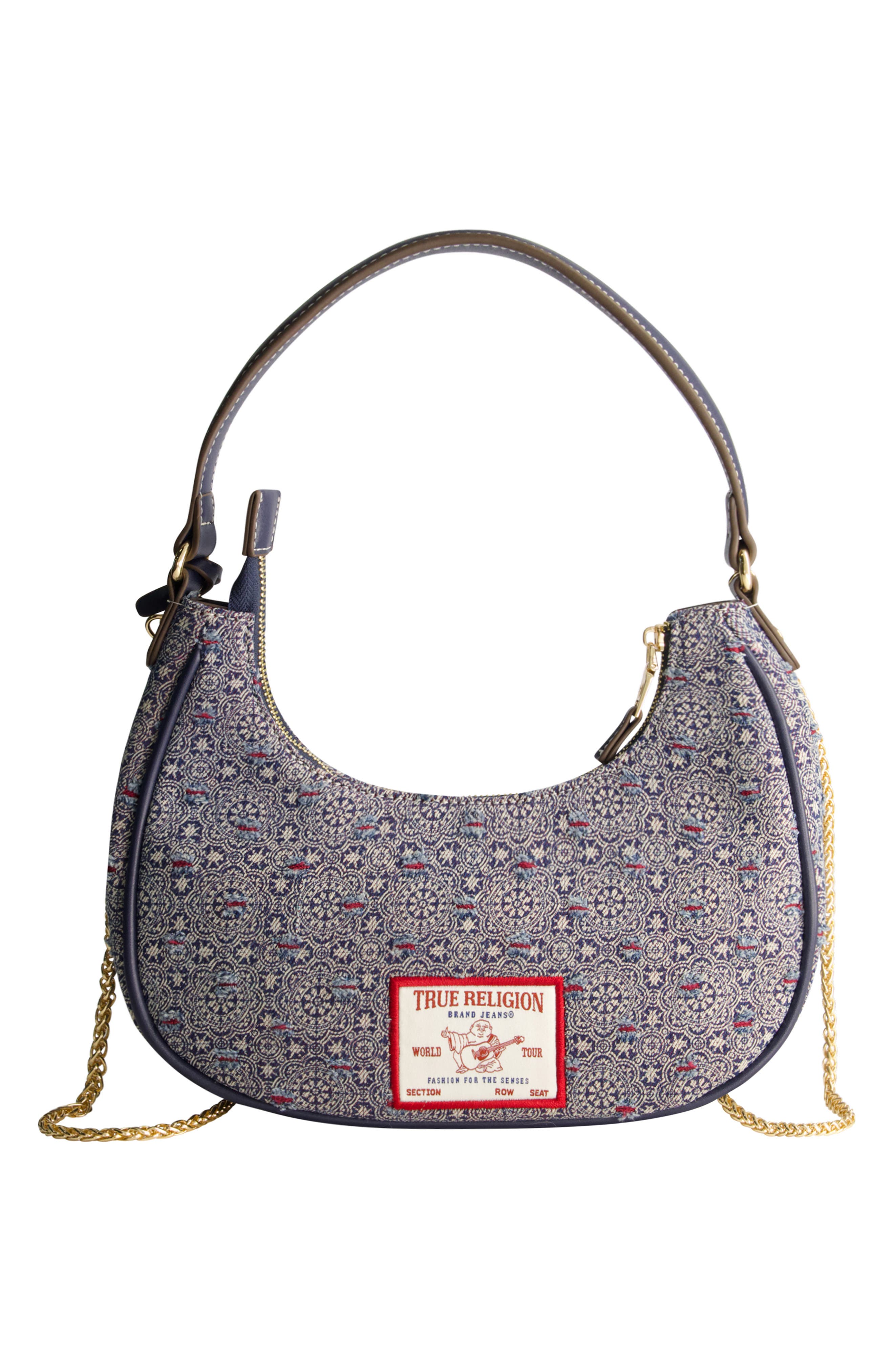 True Religion Logo Small Hobo Bag