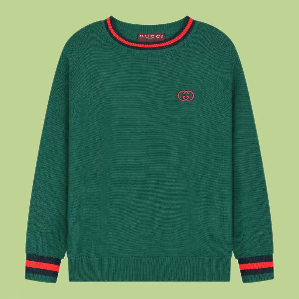 Contrast Color Long Sleeve Knitted Sweater