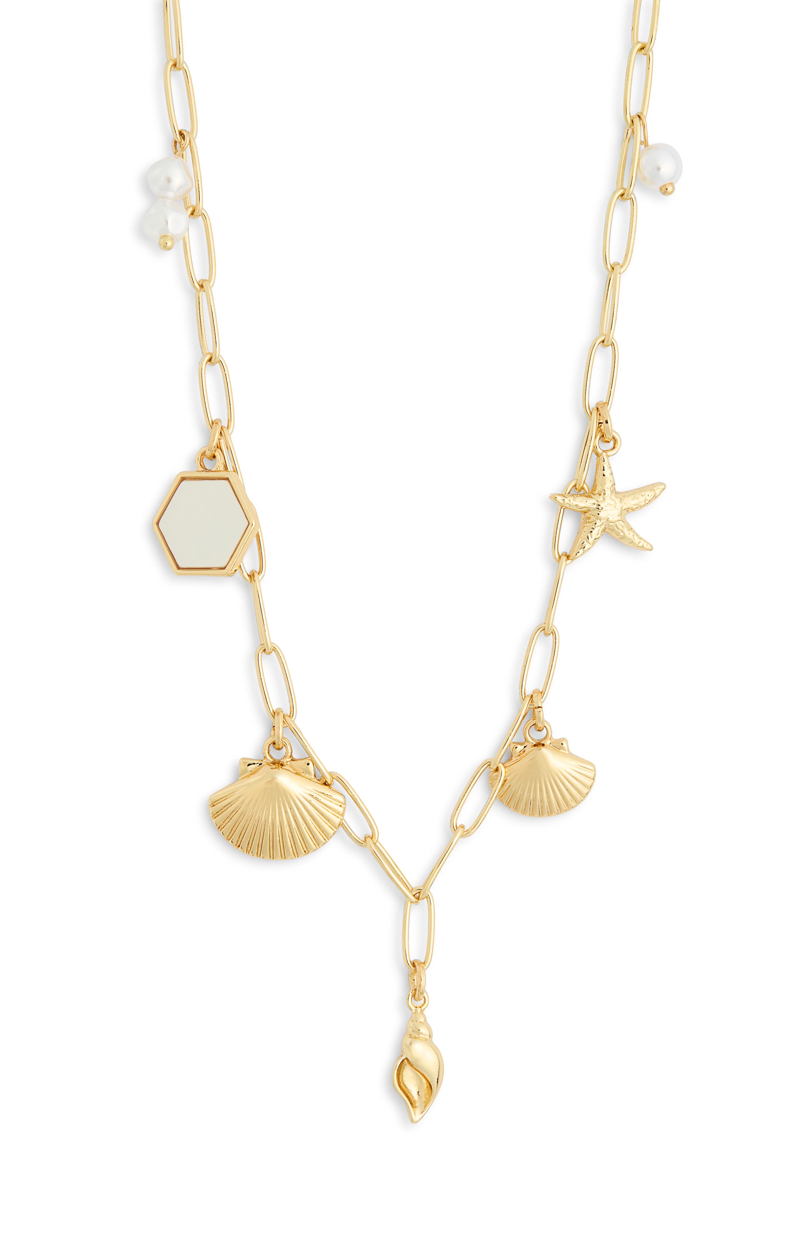 Leith The World Is Your Oyster Sealife Shell Charm Necklace