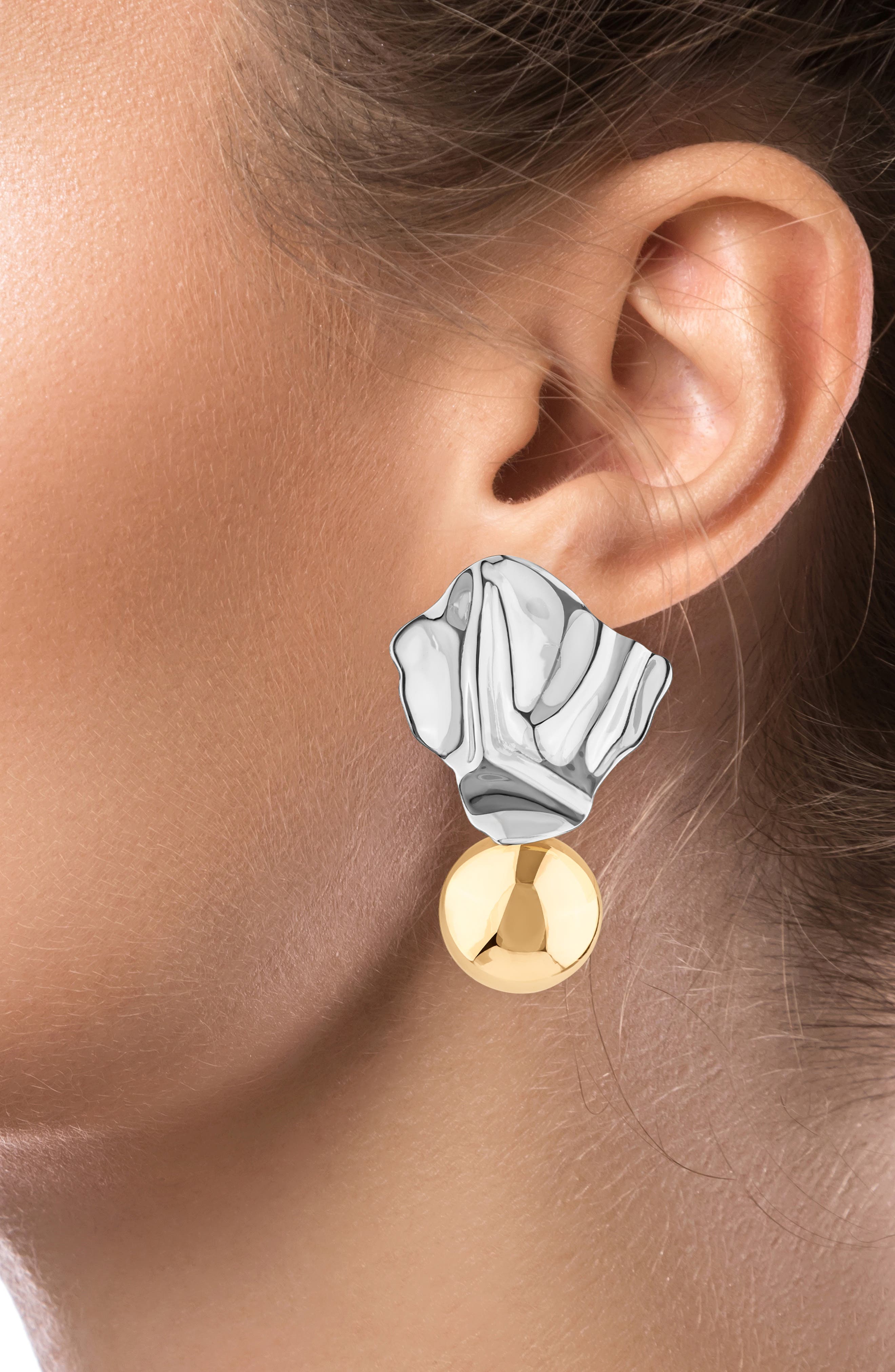 JARDIN Two-Tone Molten Statement Earrings (Nordstrom Exclusive)