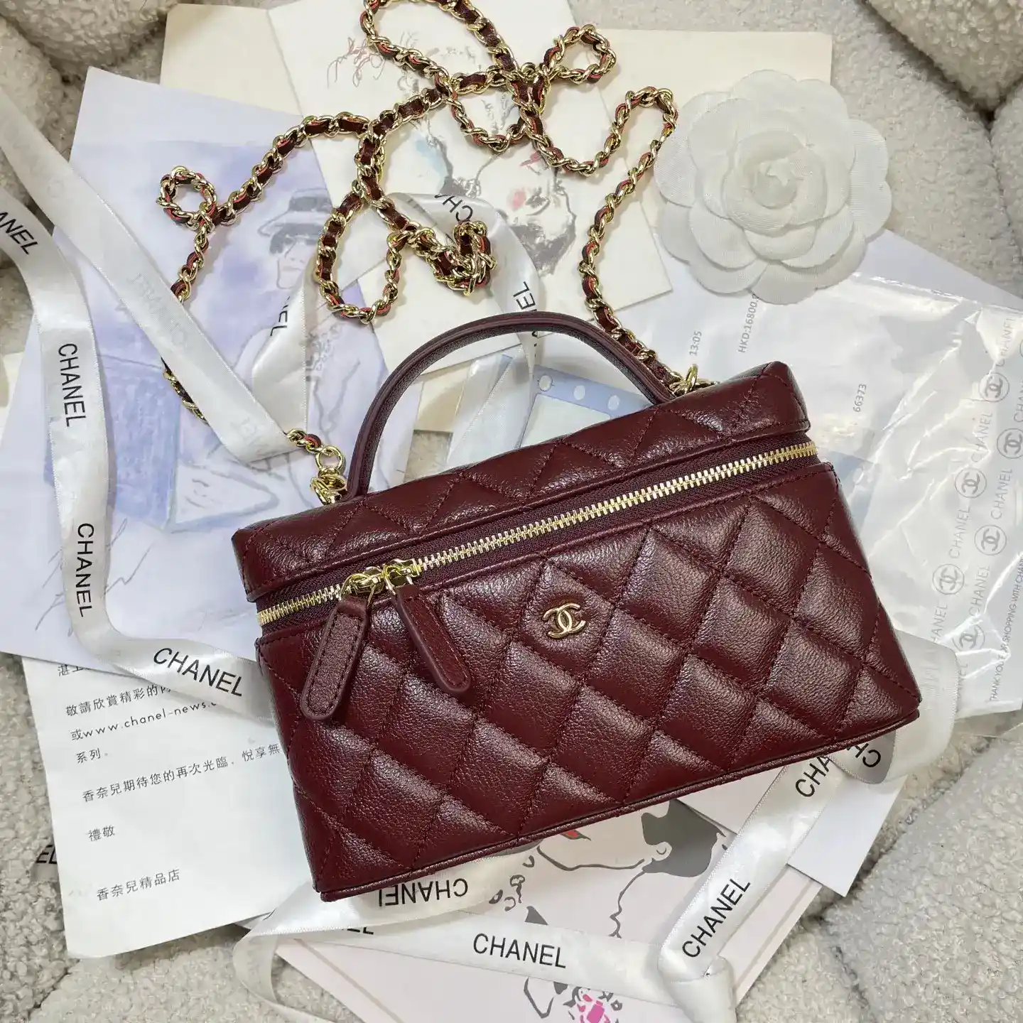 Chanel Burgundy Quilted Leather Crossbody Bag product photo from LabelPicks