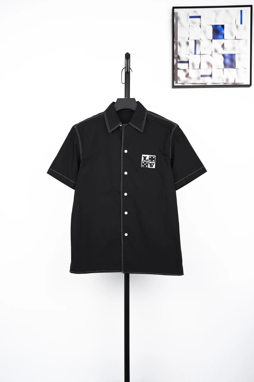 Louis Vuitton Black Dice Embroidered Short Sleeve Shirt product photo from LabelPicks