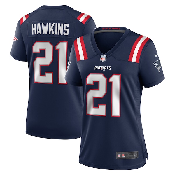 Jaylinn Hawkins New England Patriots Nike Women's  Game Jersey -  Navy