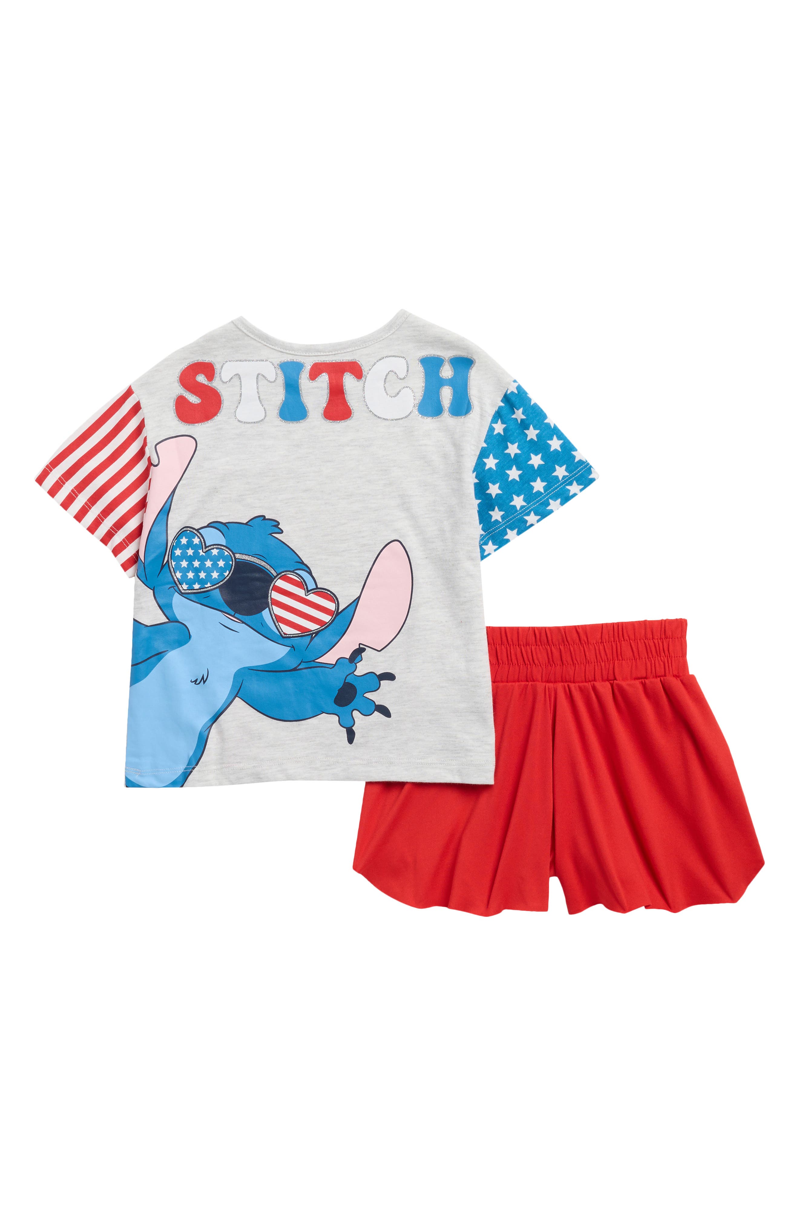 Happy Threads Kids' x Disney Stitch Graphic T-Shirt & Shorts Set