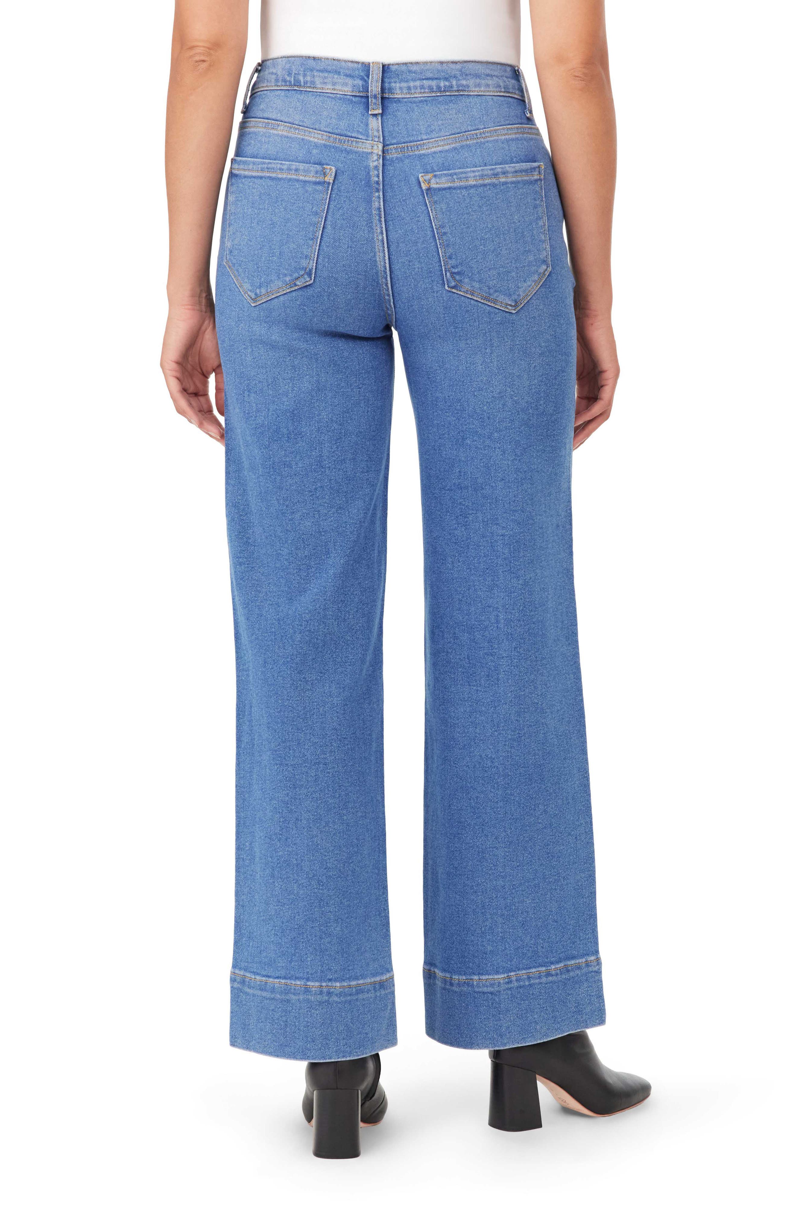Kensie High Waist Pintuck Wide Leg Jeans